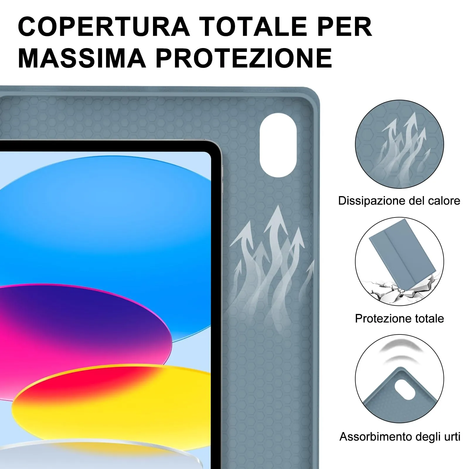 IVEOPPE Tastiera per iPad 11 Generazione (2025) 11" e iPad 10 Generazione (2022) 10.9" (A16) - immagine 8
