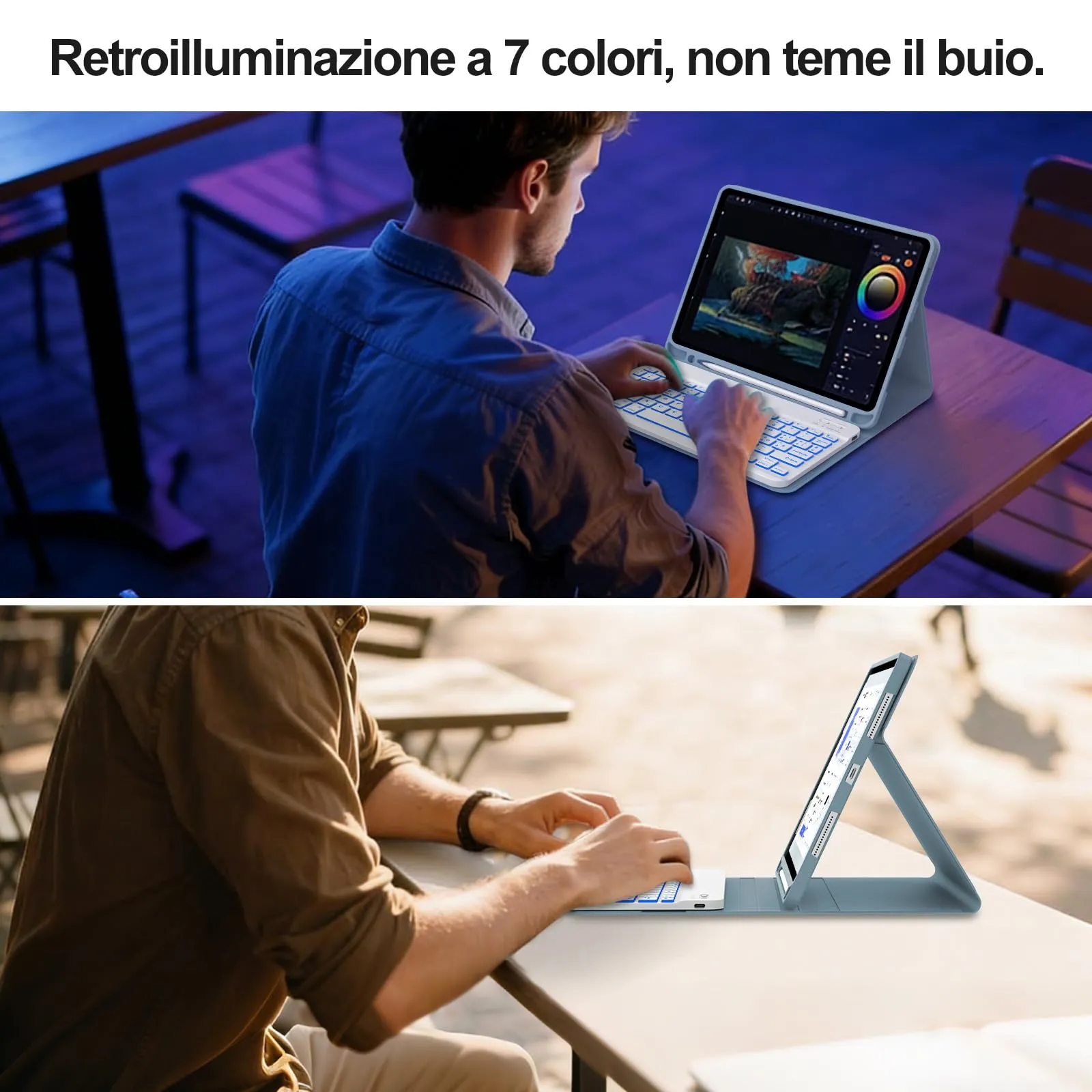 IVEOPPE Tastiera per iPad 11 Generazione (2025) 11" e iPad 10 Generazione (2022) 10.9" (A16) - immagine 9