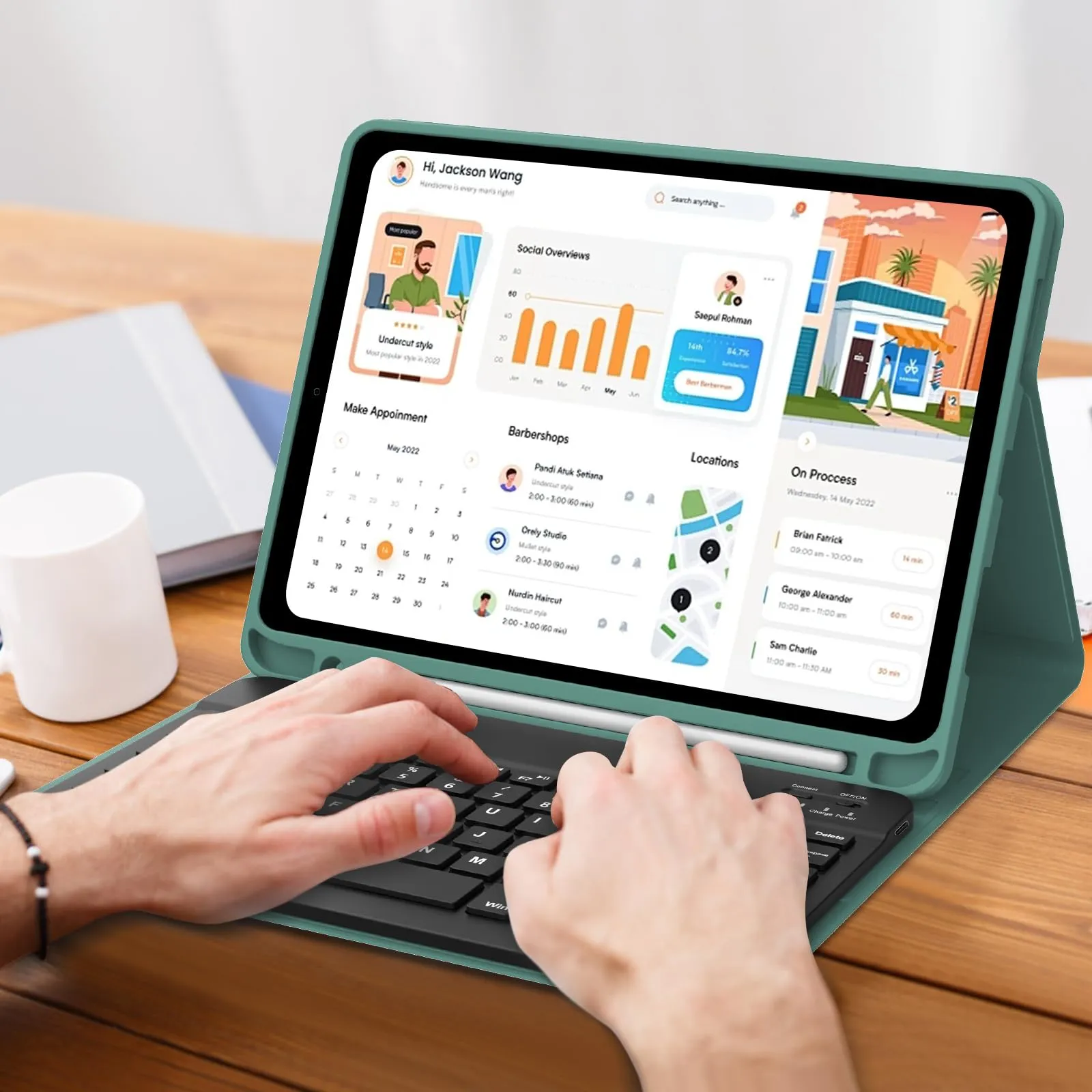 IVEOPPE Tastiera per iPad 11 Generazione 11" (2025) e iPad 10 Generazione 10.9" (2022) A16 - immagine 8