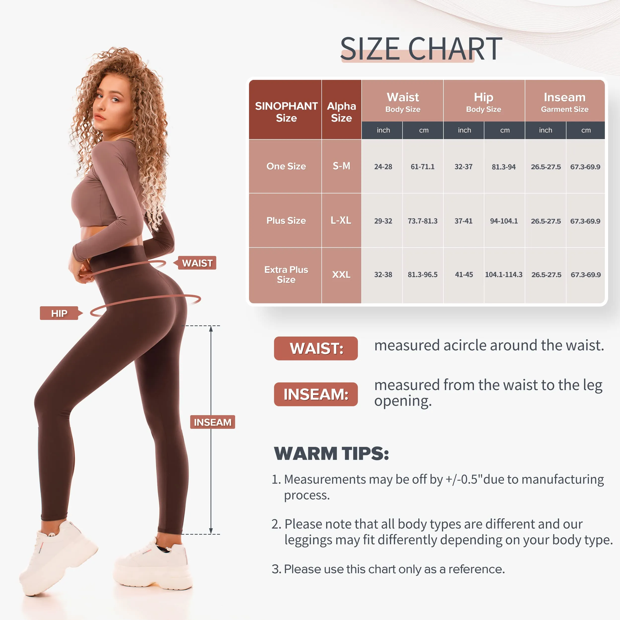 SINOPHANT Leggings da donna a vita alta, confezione da 2 pezzi, Nero/Viola Prugna, S-M - immagine 6