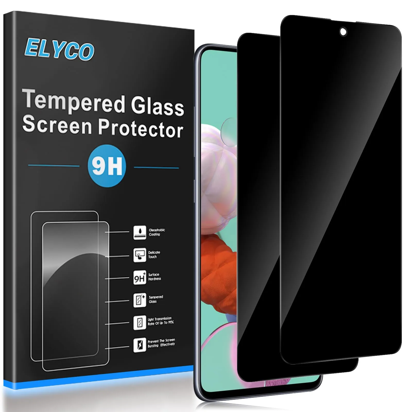 ELYCO Vetro Temperato Privacy per Samsung Galaxy A51 5G, 2 Pezzi - immagine 1