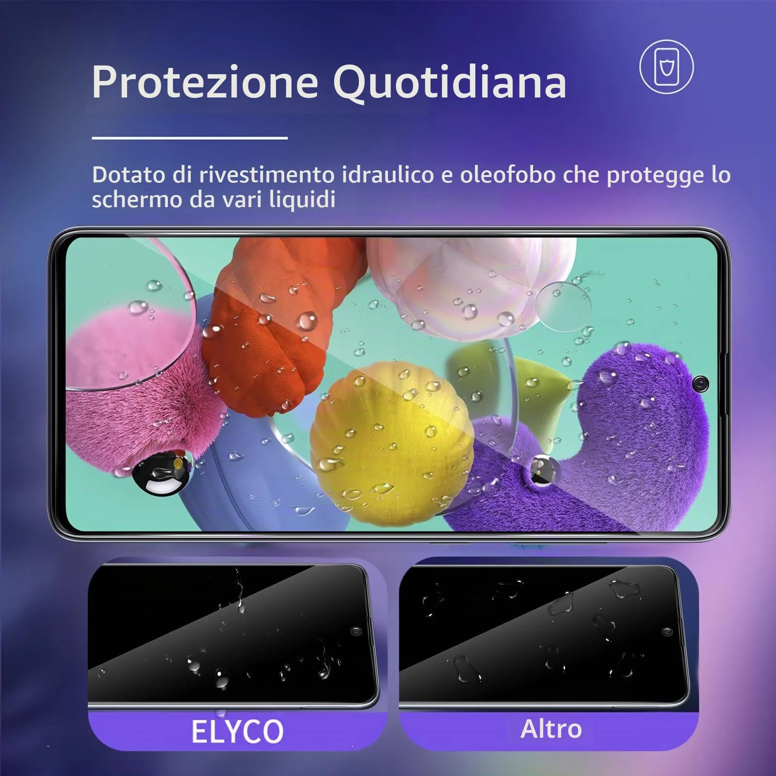 ELYCO Vetro Temperato Privacy per Samsung Galaxy A51 5G, 2 Pezzi - immagine 4