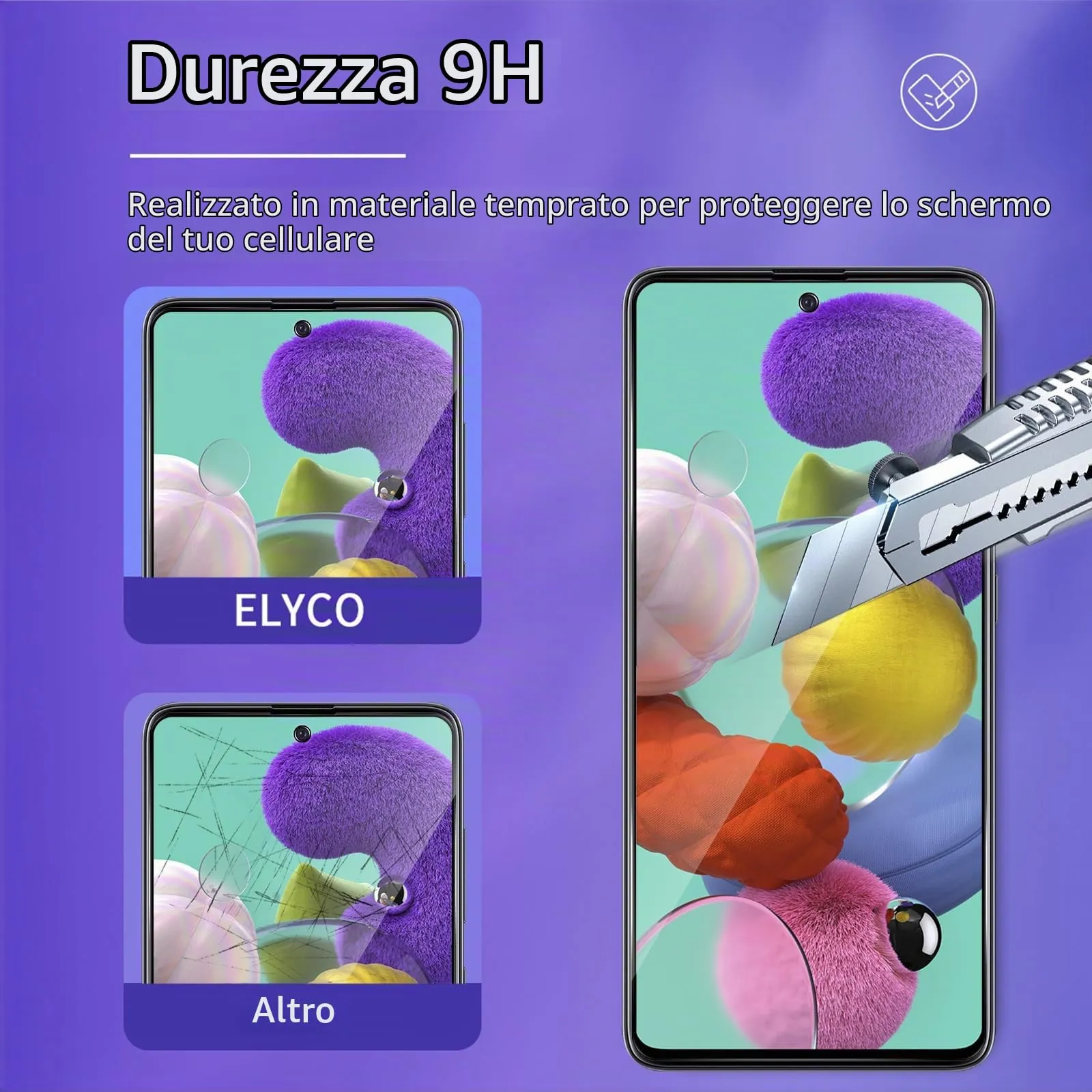 ELYCO Vetro Temperato Privacy per Samsung Galaxy A51 5G, 2 Pezzi - immagine 5