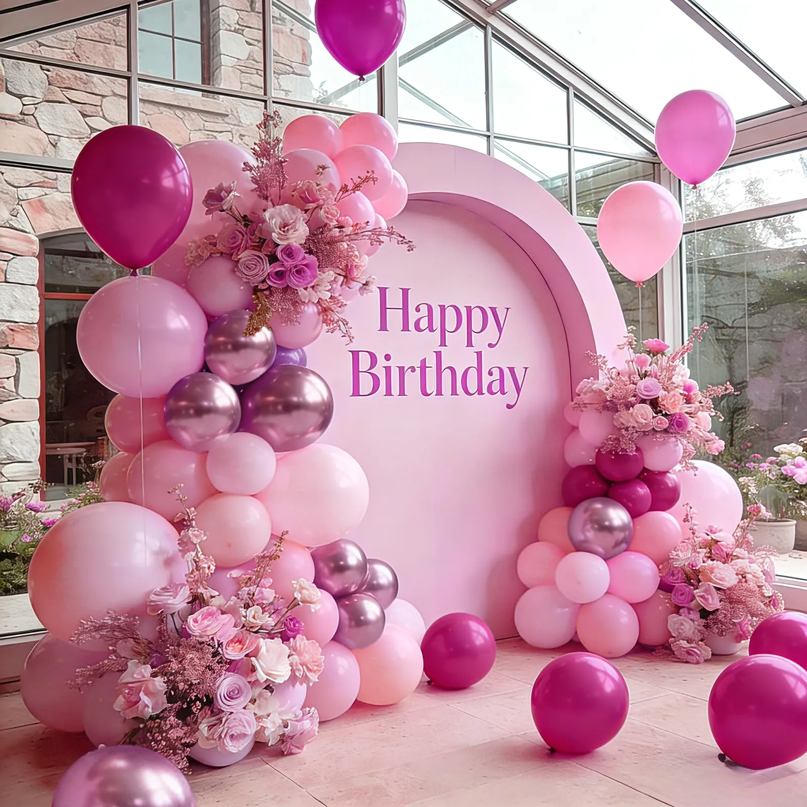 YEHNDA Palloncini Rosa Pastello, 65 Pezzi - immagine 5