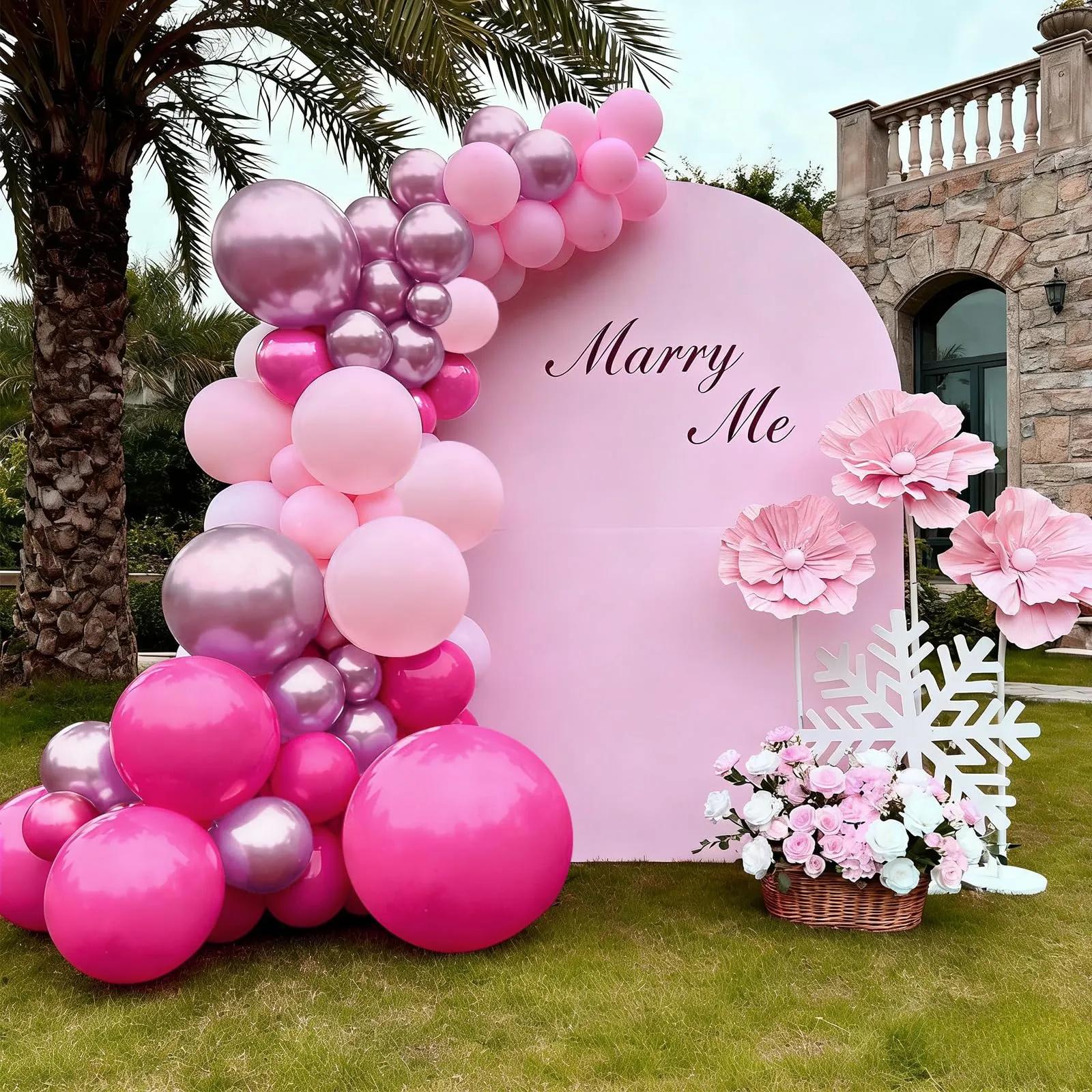 YEHNDA Palloncini Rosa Pastello, 65 Pezzi - immagine 6