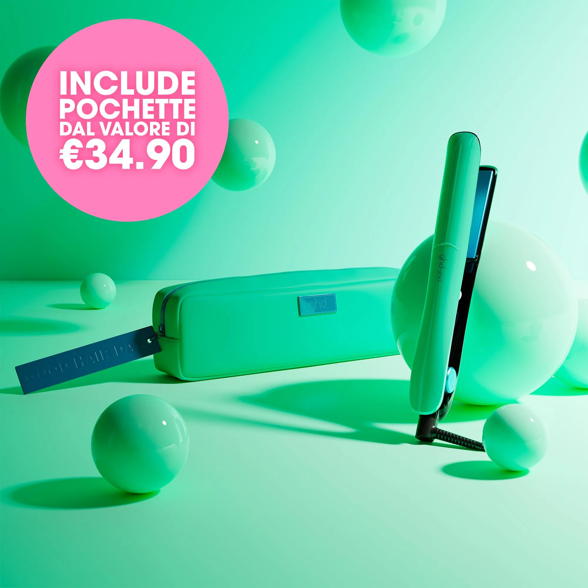 ghd Gold Piastra per Capelli Edizione Limitata Jelly Mint con Pochette Termoresistente (Spina EU) - immagine 3