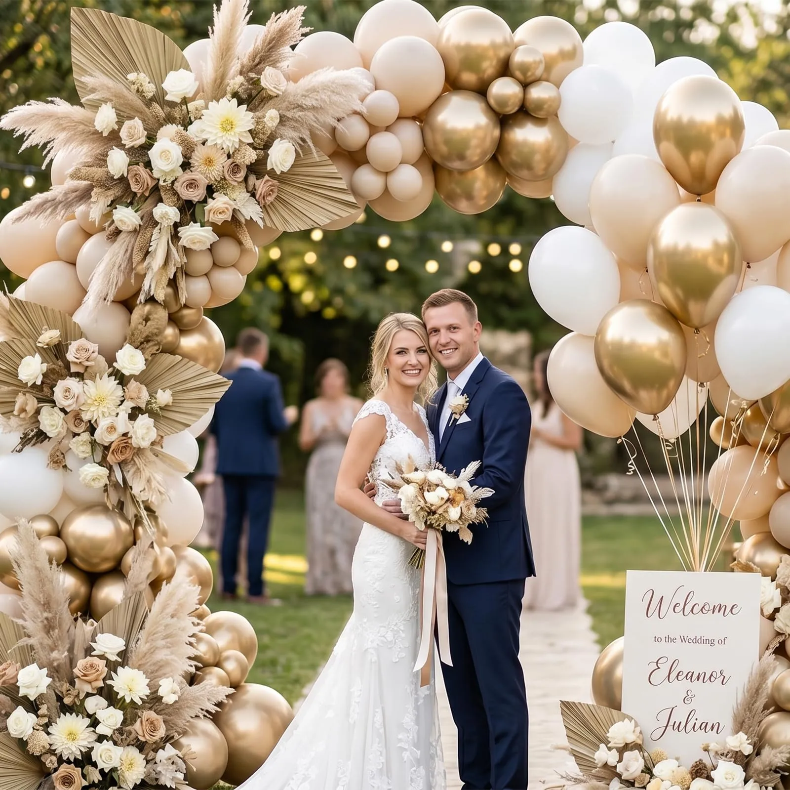 fairymaiden Palloncini Bianco Oro Champagne, 60 Pezzi, 12 Pollici - immagine 2