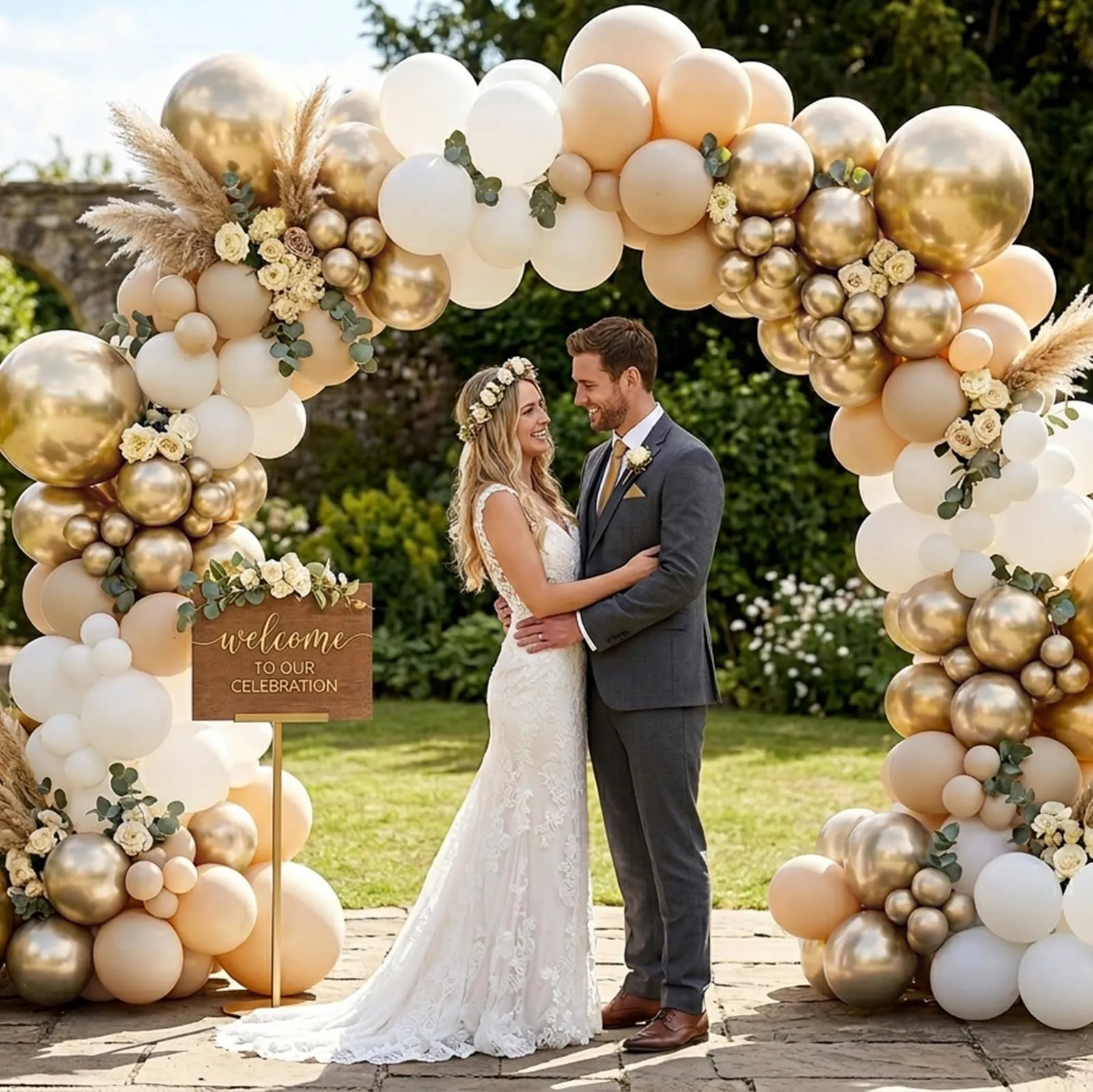 fairymaiden Palloncini Bianco Oro Champagne, 60 Pezzi, 12 Pollici - immagine 5