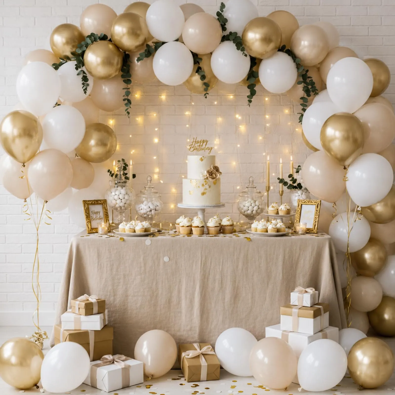 fairymaiden Palloncini Bianco Oro Champagne, 60 Pezzi, 12 Pollici - immagine 6