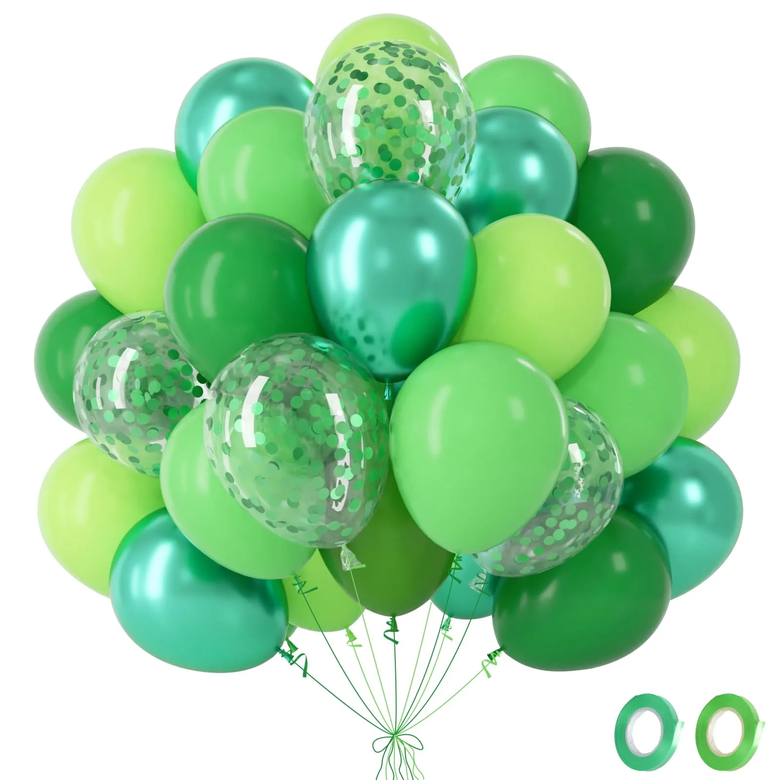 fairymaiden Palloncini Verde Salvia in Lattice e Metallizzati, 60 Pezzi, 12 Pollici - immagine 1