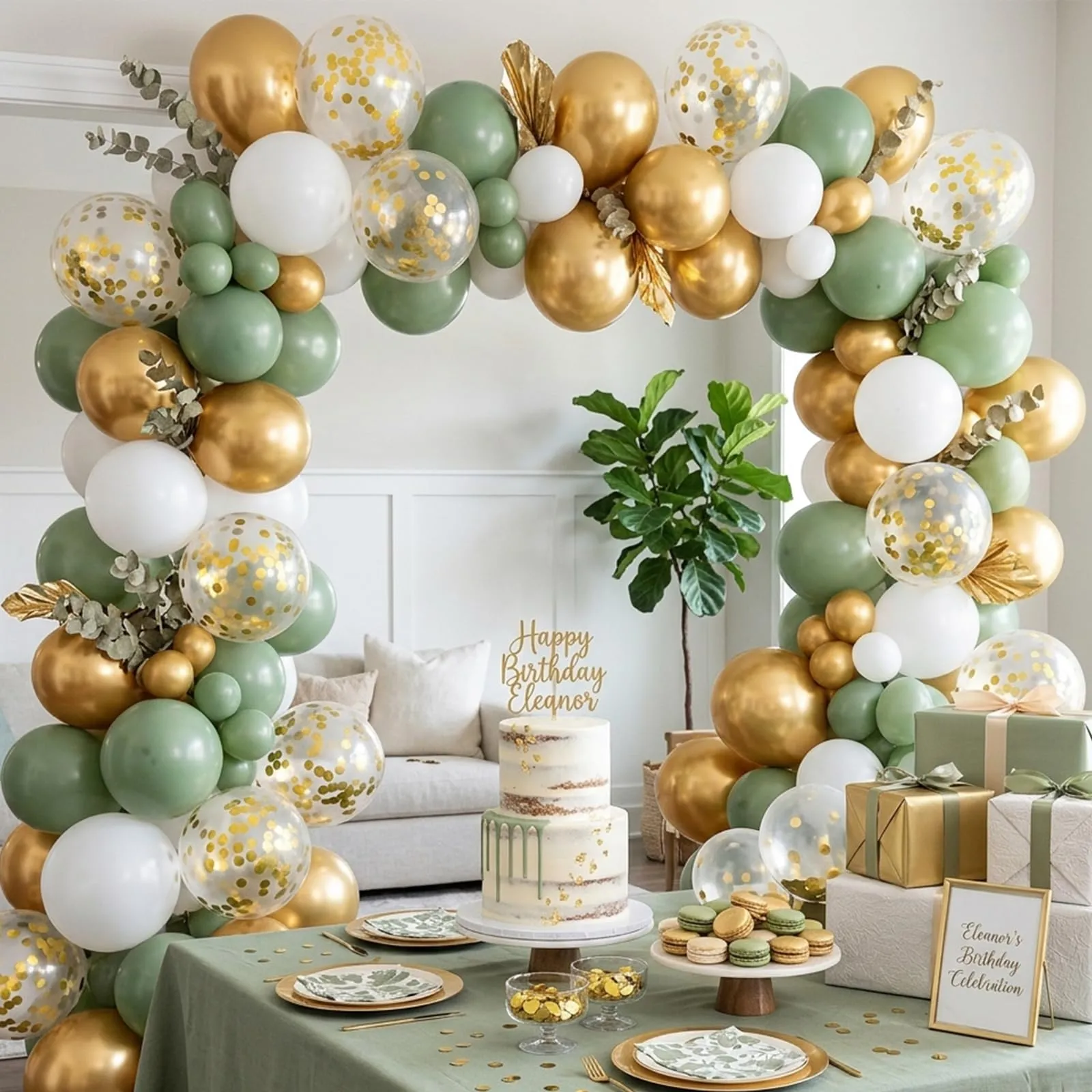 fairymaiden Palloncini Verde Oro, 60 Pezzi, 12 Pollici - immagine 4