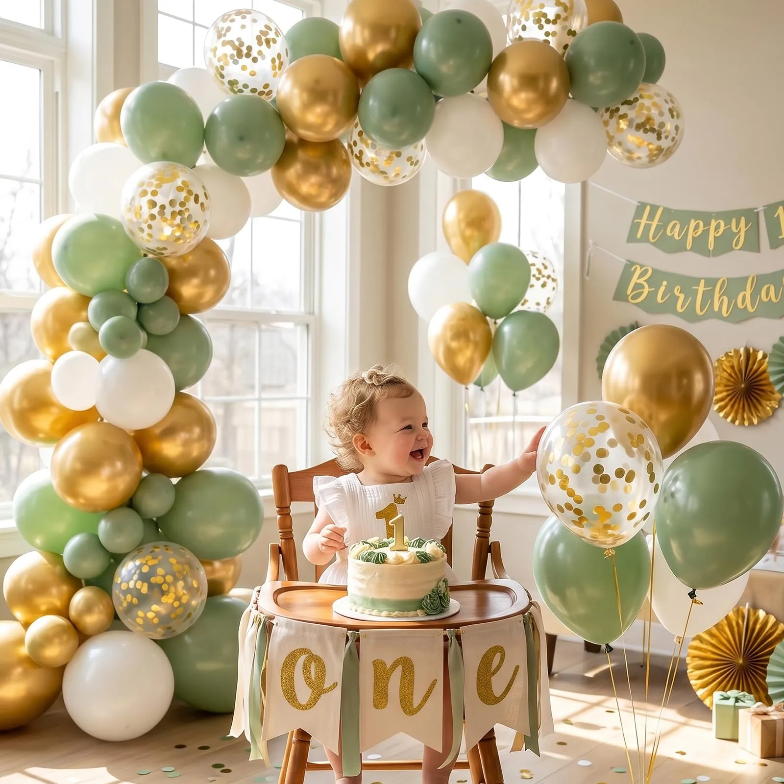 fairymaiden Palloncini Verde Oro, 60 Pezzi, 12 Pollici - immagine 6