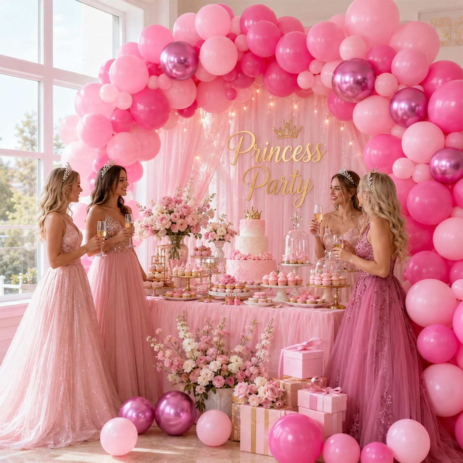 fairymaiden Palloncini Rosa, 60 Pezzi, Pastello e Metallizzati, 12 Pollici - immagine 4
