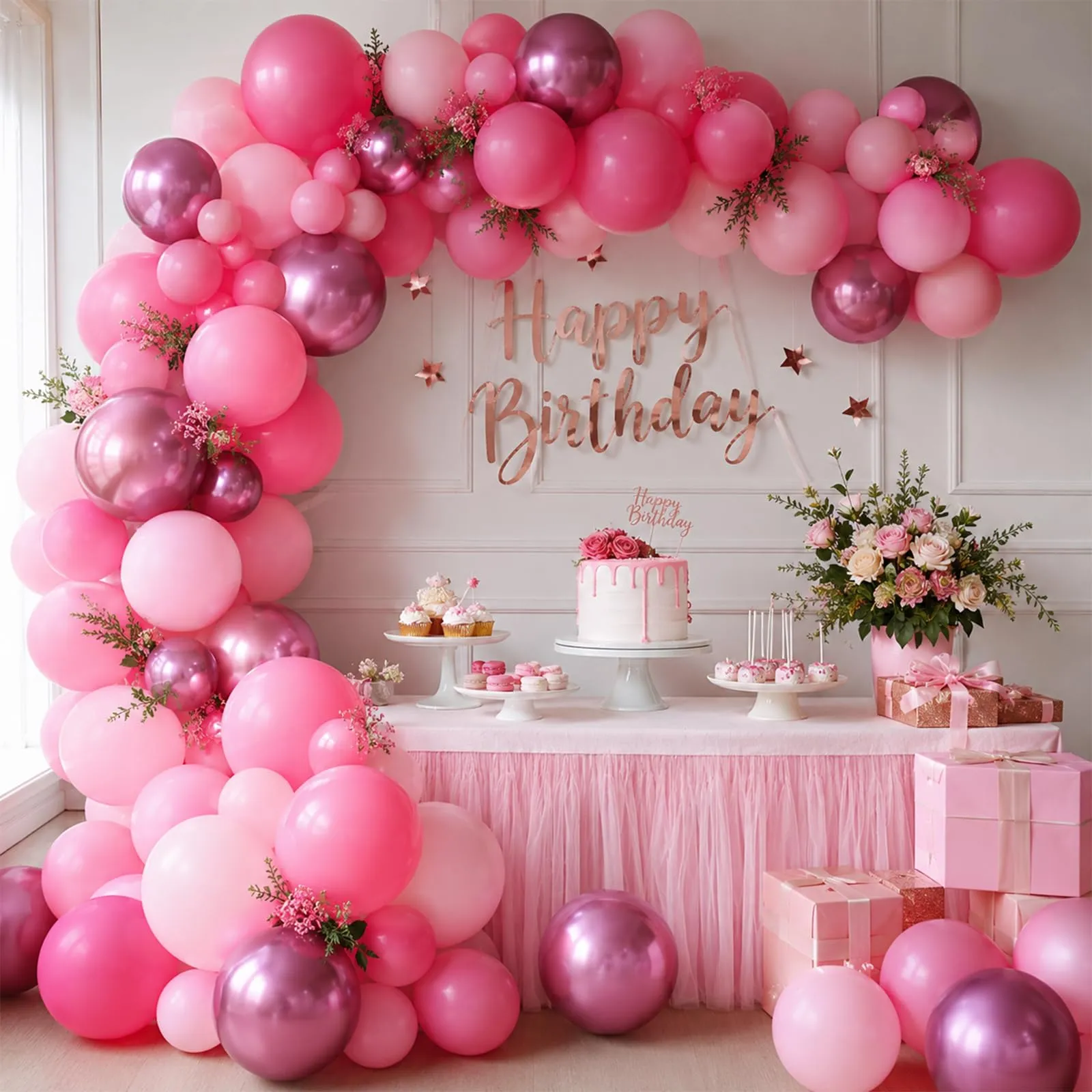 fairymaiden Palloncini Rosa, 60 Pezzi, Pastello e Metallizzati, 12 Pollici - immagine 5