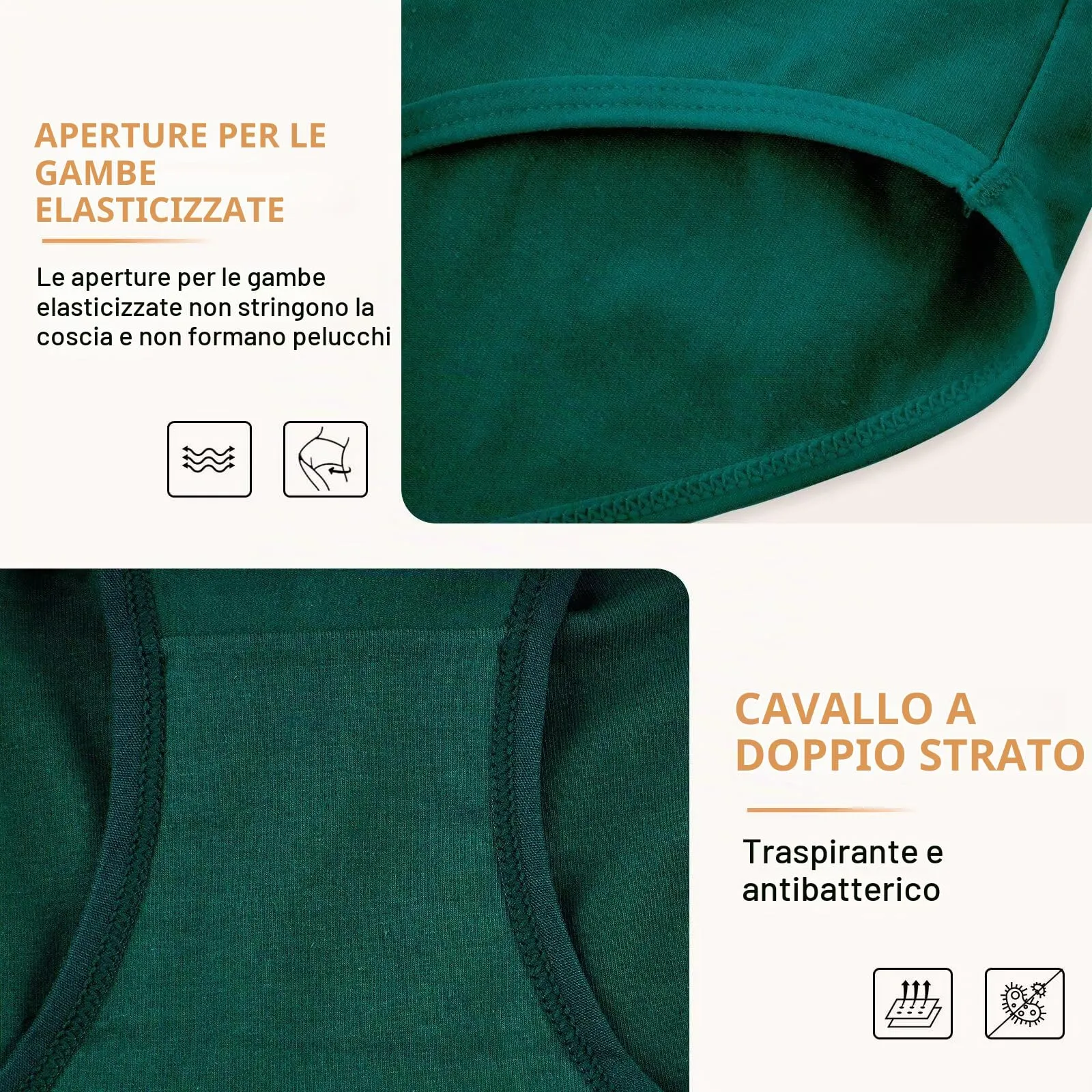 NUOZA Slip Donna in Cotone Post Parto Vita Alta, M - immagine 5
