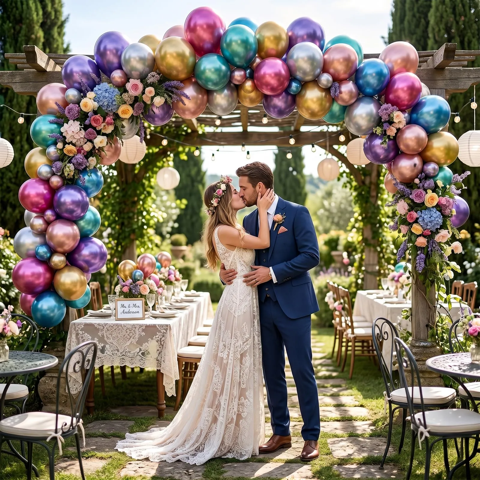Fairymaiden Palloncini Metallizzati in Lattice, 60 Pezzi, 12 Pollici, Colori Misti - immagine 6