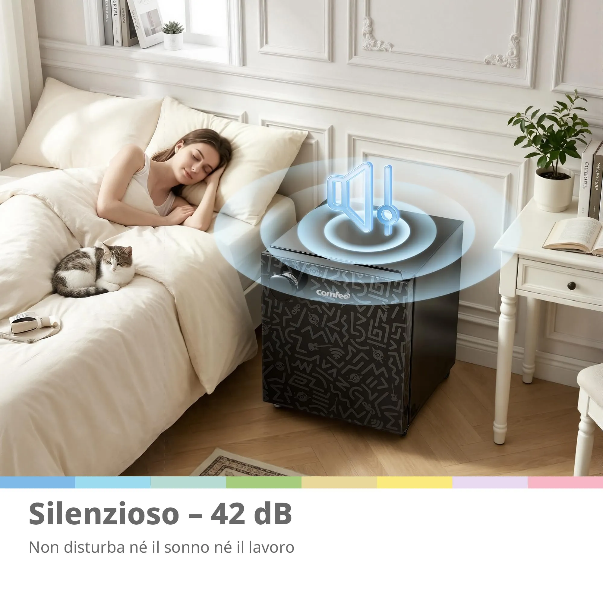 COMFEE' Mini Frigorifero 43L con Maniglia Removibile, RCD48BF2EUY(E) - immagine 7