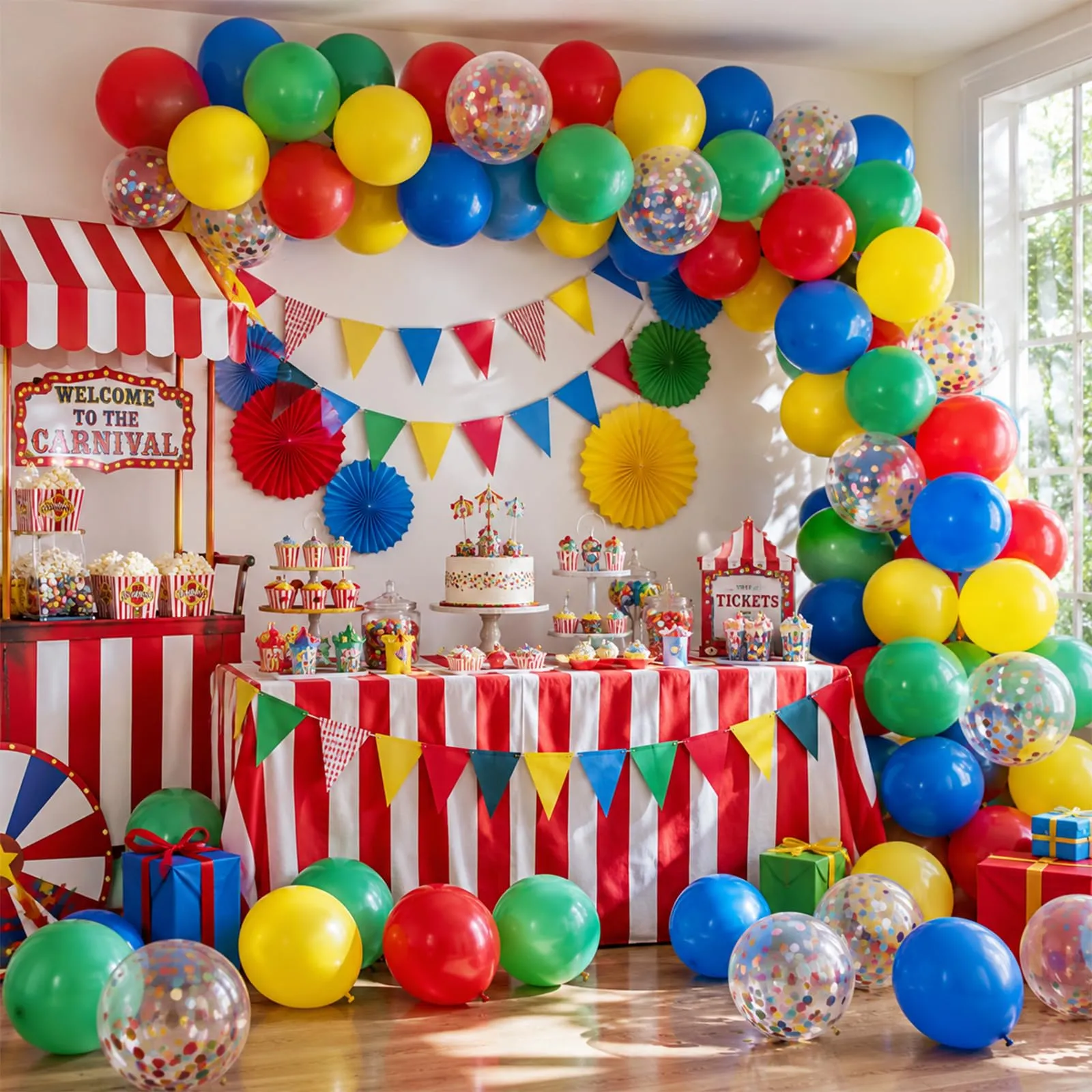 Fairymaiden Palloncini Colorati Misti con Confetti, 60 Pezzi, 12 Pollici - immagine 4
