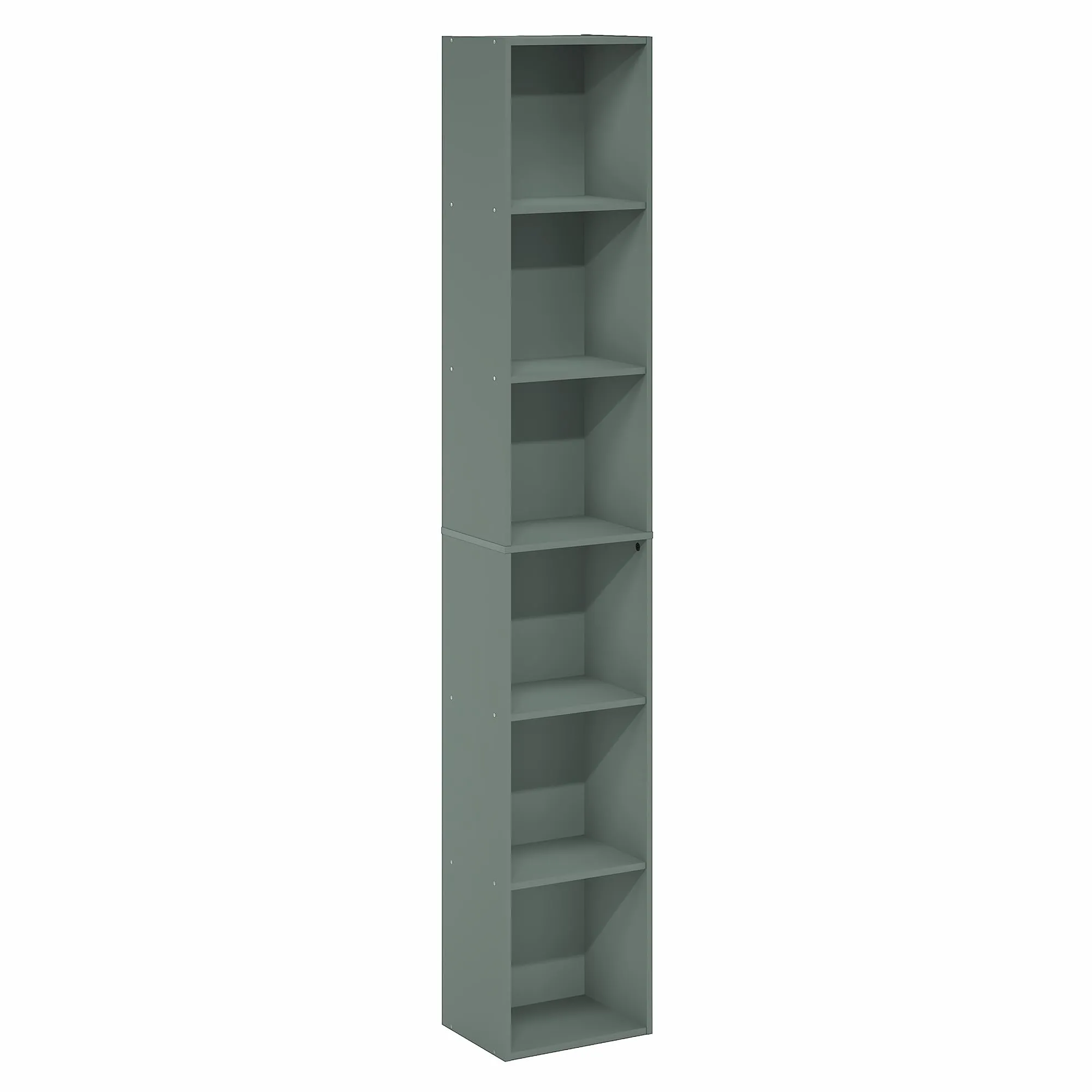 Furinno Luder Libreria a 6 Ripiani, 23,3 x 12 x 180 cm, Verde Salvia - immagine 7