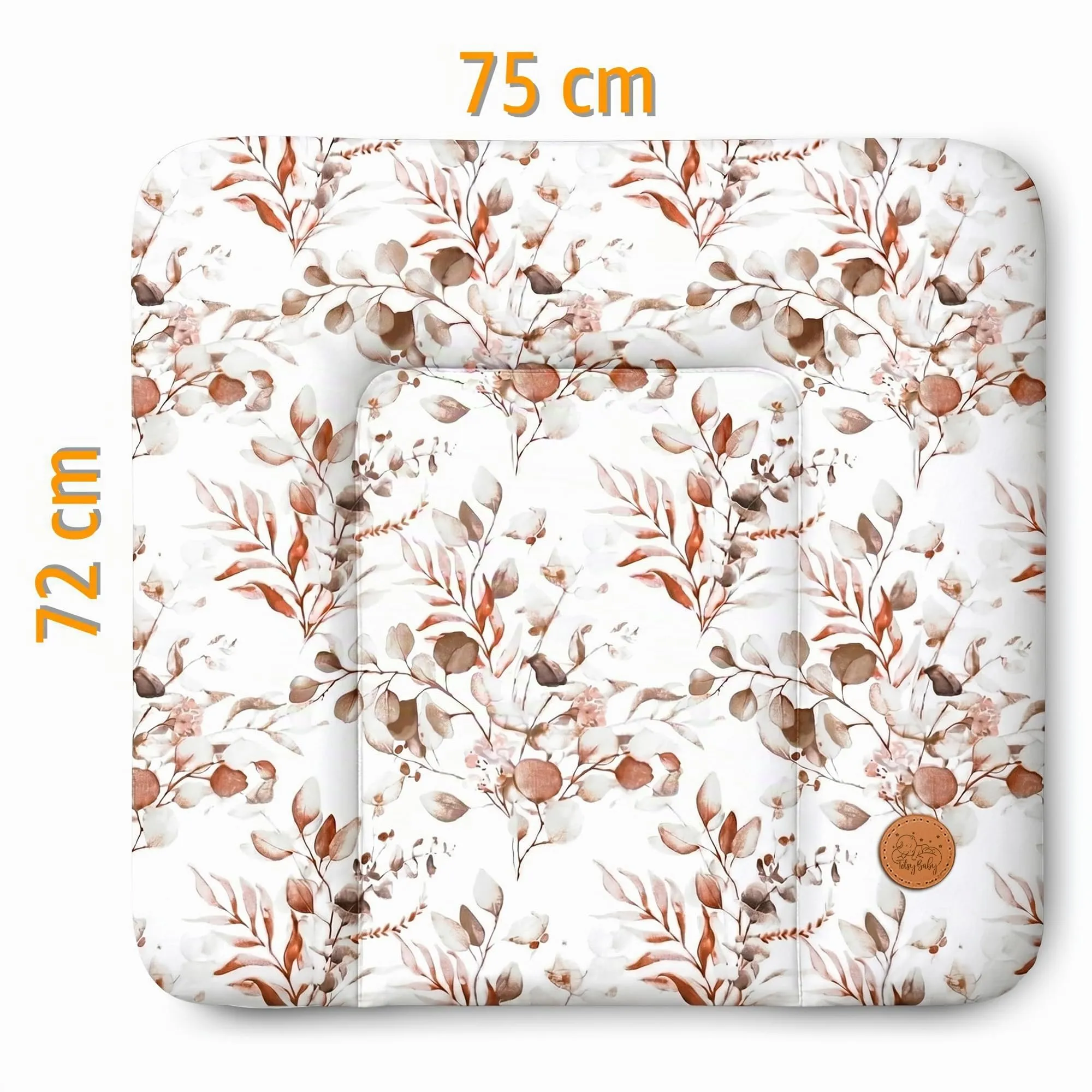 Totsy Baby Fasciatoio Neonato Universale 72x75 cm Materassino Rigido Impermeabile Foglie - immagine 2