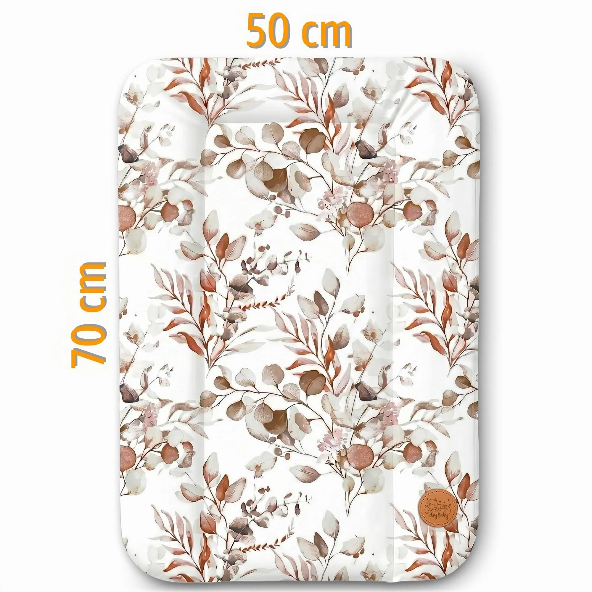 Totsy Baby Tappetino da fasciatoio impermeabile 70 x 50 cm - Foglie - immagine 2