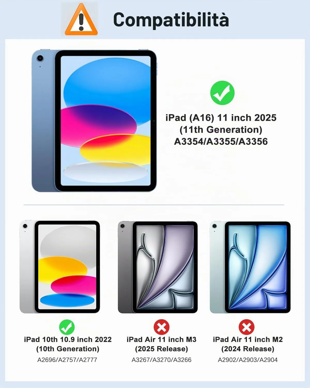 MoKo Cover for iPad 11th Gen 11" and iPad 10th Gen 10.9", Blu Glitterato - immagine 2