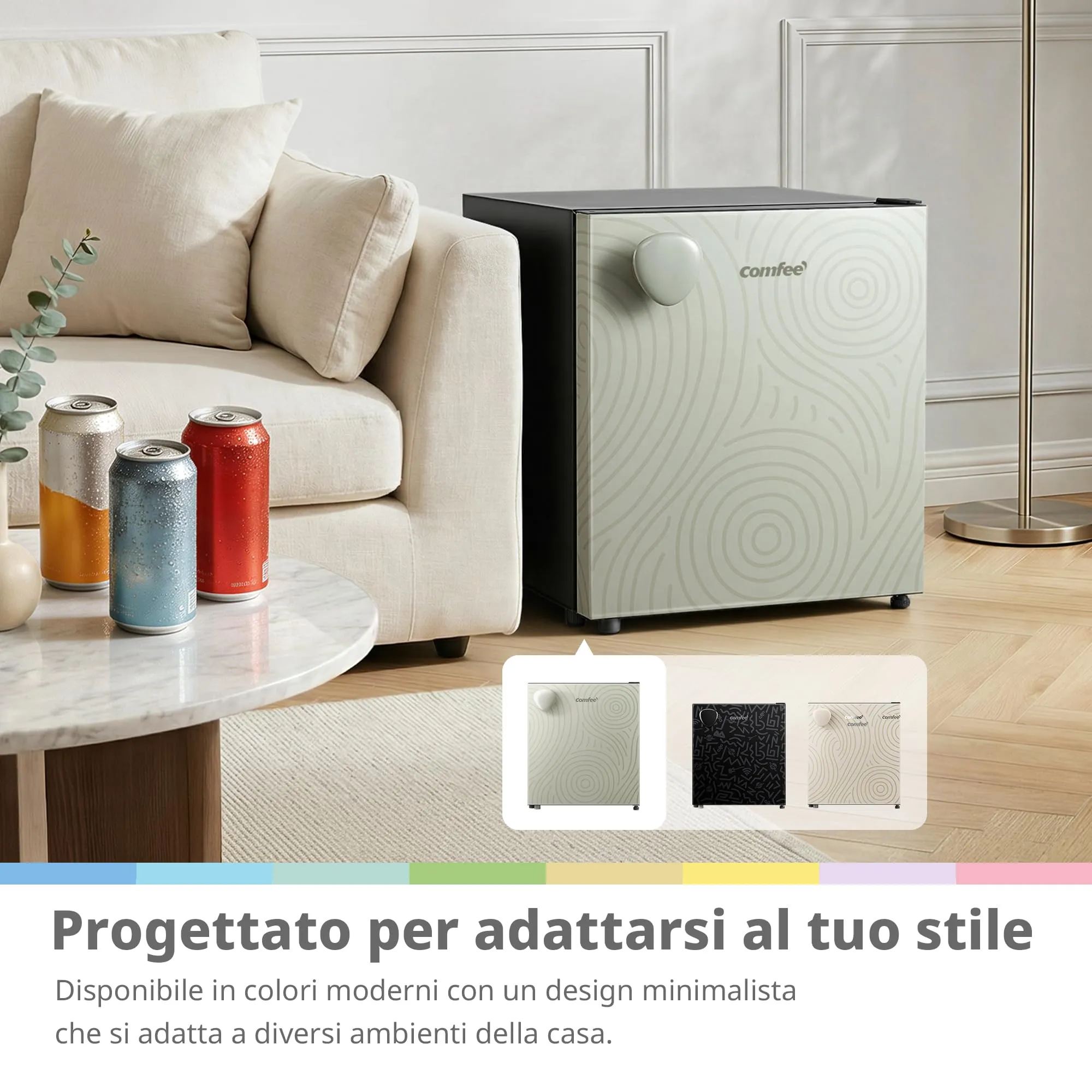 COMFEE' Mini Frigorifero 43L con Maniglia Removibile RCD48GF2EUY(E) - immagine 3
