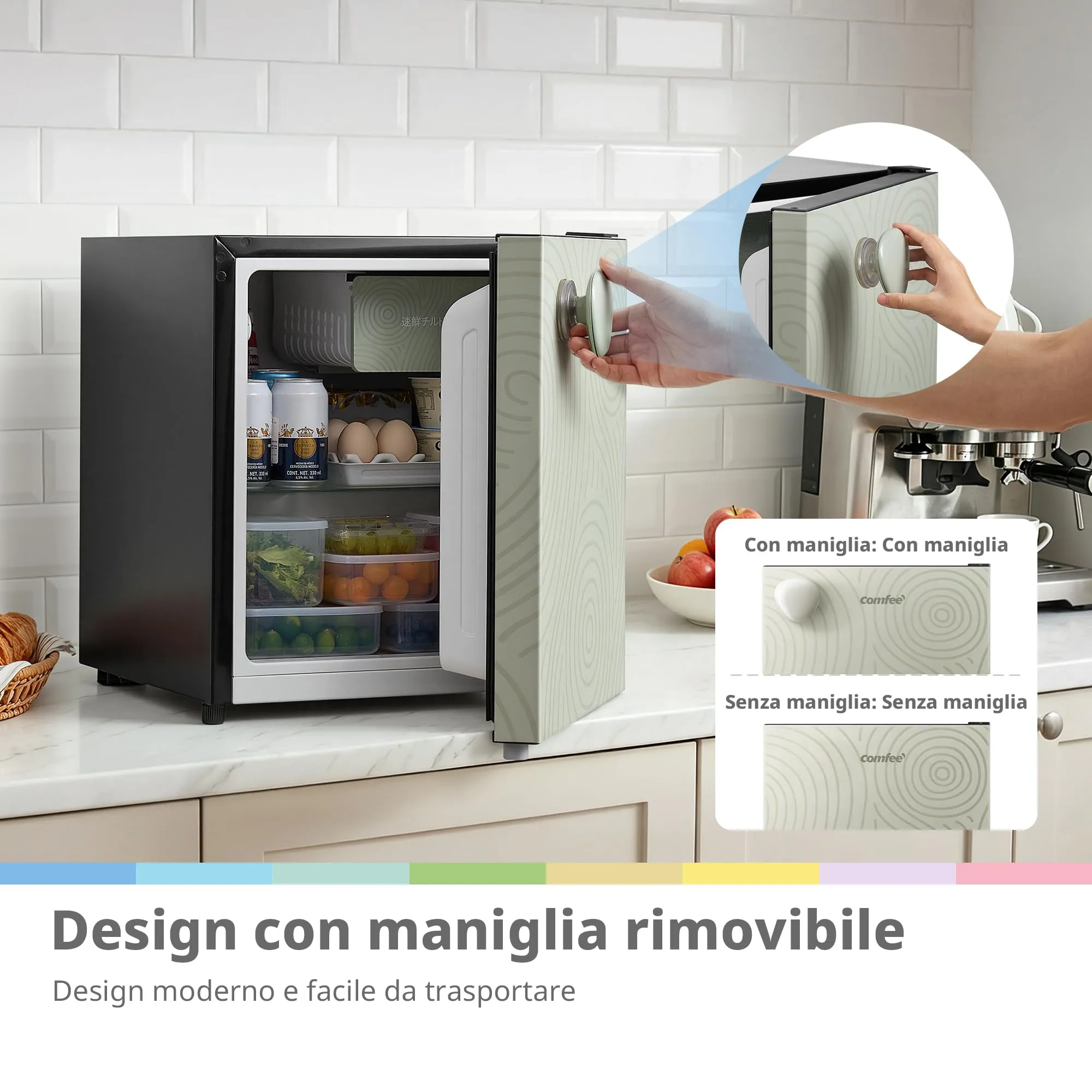 COMFEE' Mini Frigorifero 43L con Maniglia Removibile RCD48GF2EUY(E) - immagine 4