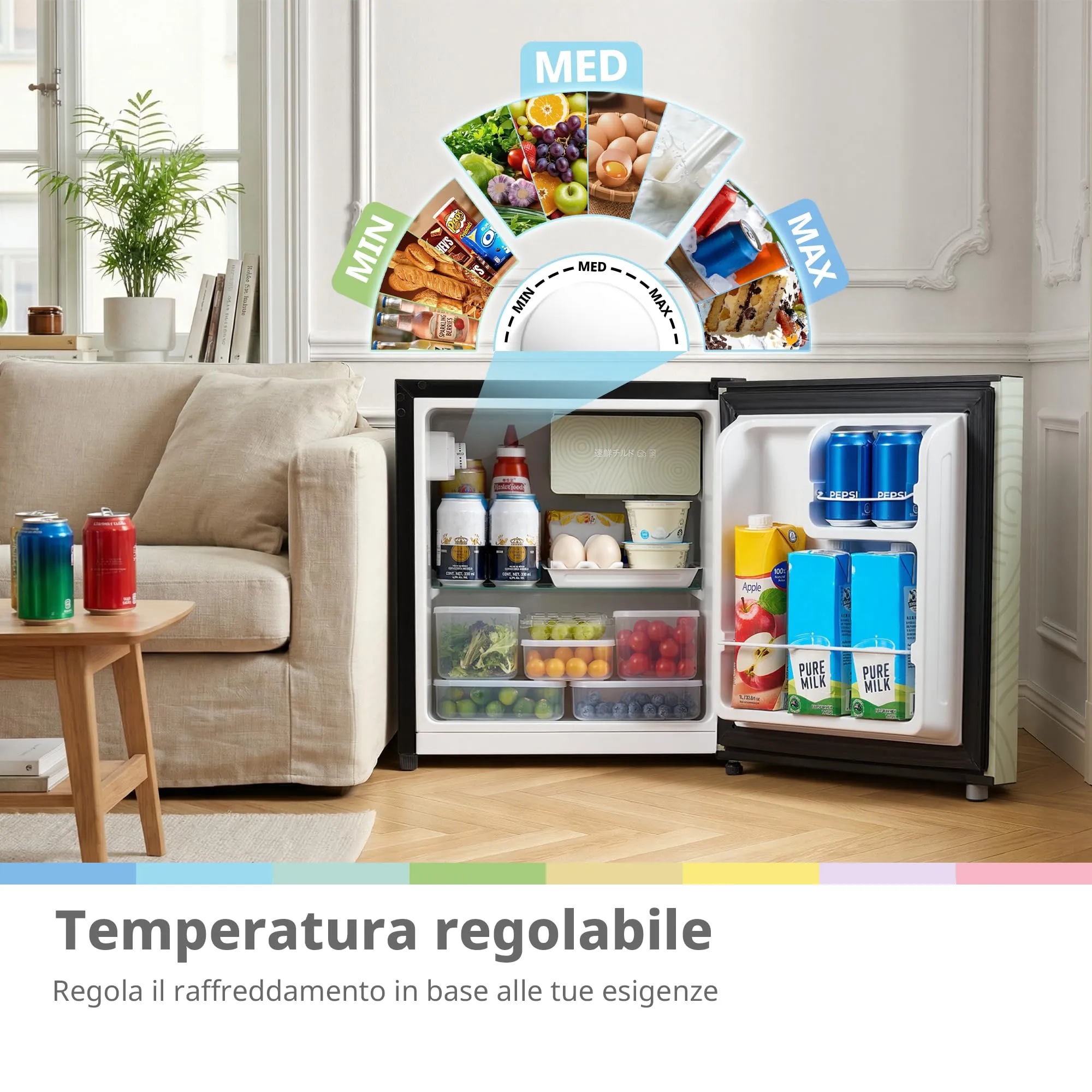COMFEE' Mini Frigorifero 43L con Maniglia Removibile RCD48GF2EUY(E) - immagine 6
