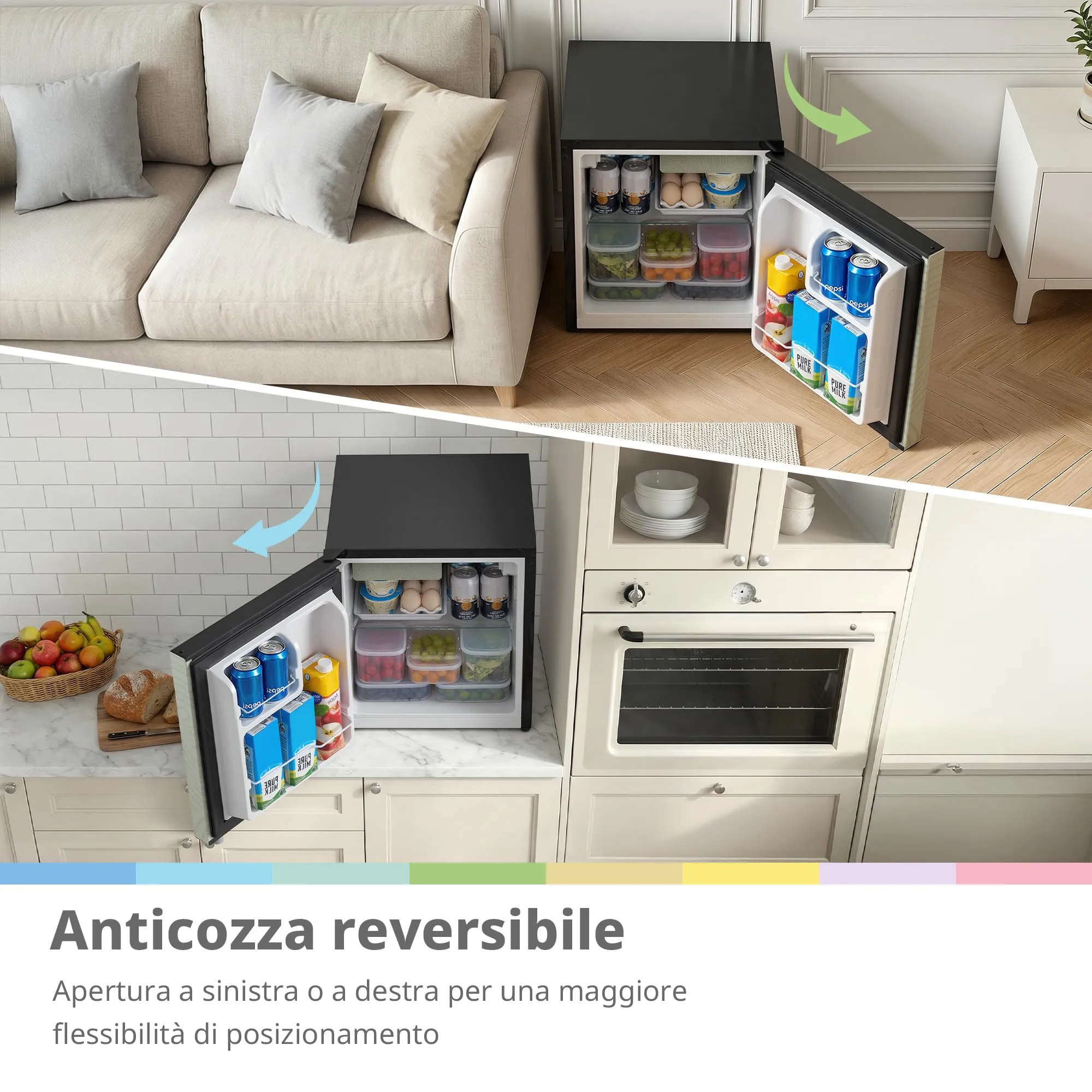 COMFEE' Mini Frigorifero 43L con Maniglia Removibile RCD48GF2EUY(E) - immagine 8
