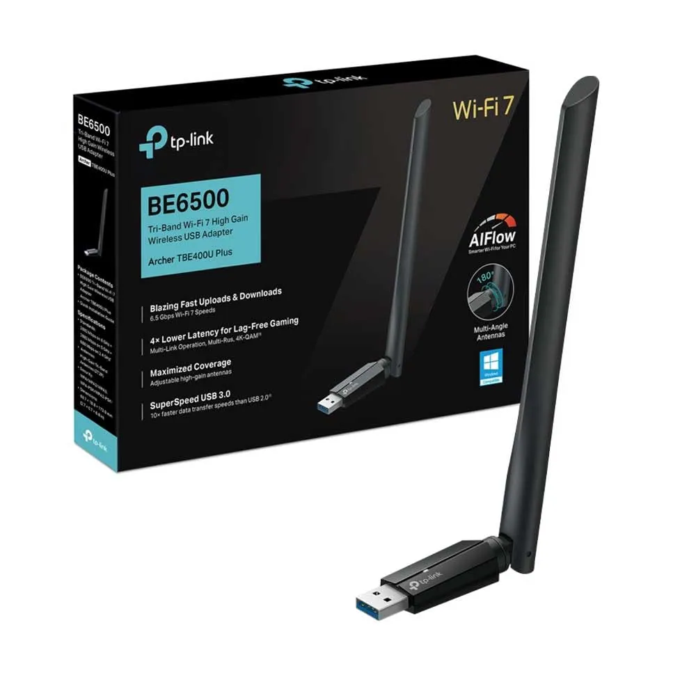TP-Link Archer TBE400U Plus Adattatore USB Wi-Fi 7 BE6500Mbps Tri-Band PC - immagine 1
