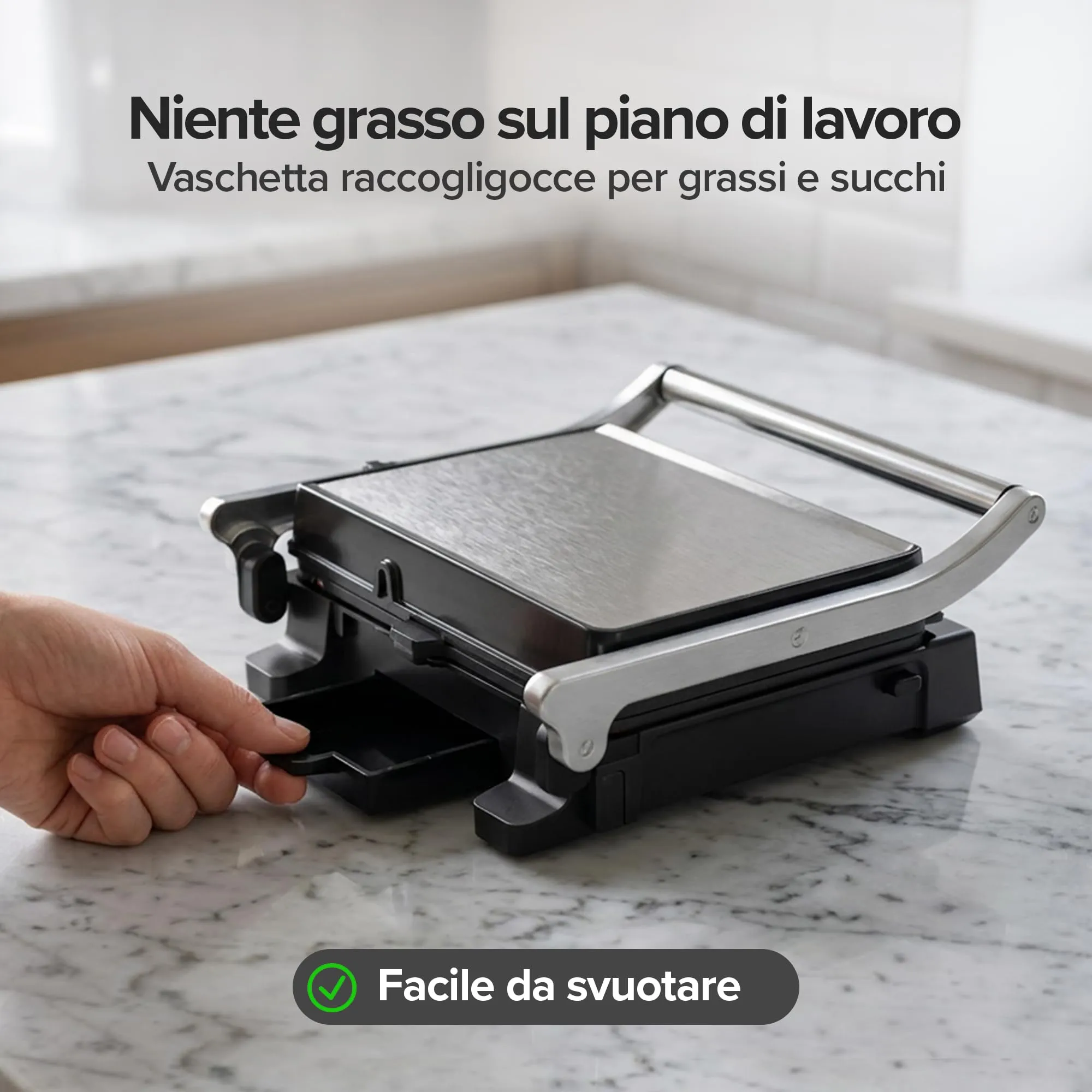 Olvy Bistecchiera Elettrica Grill a Contatto JPM-168A - immagine 8