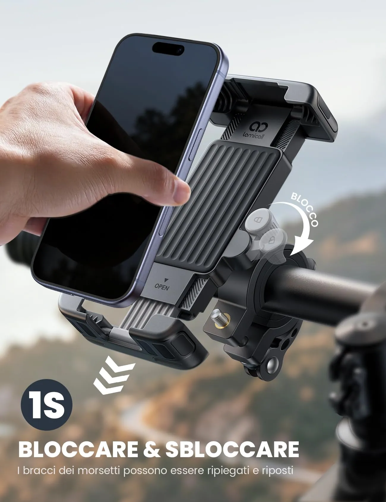 Lamicall Supporto Telefono Bicicletta BCSP21-EU-BK - immagine 2