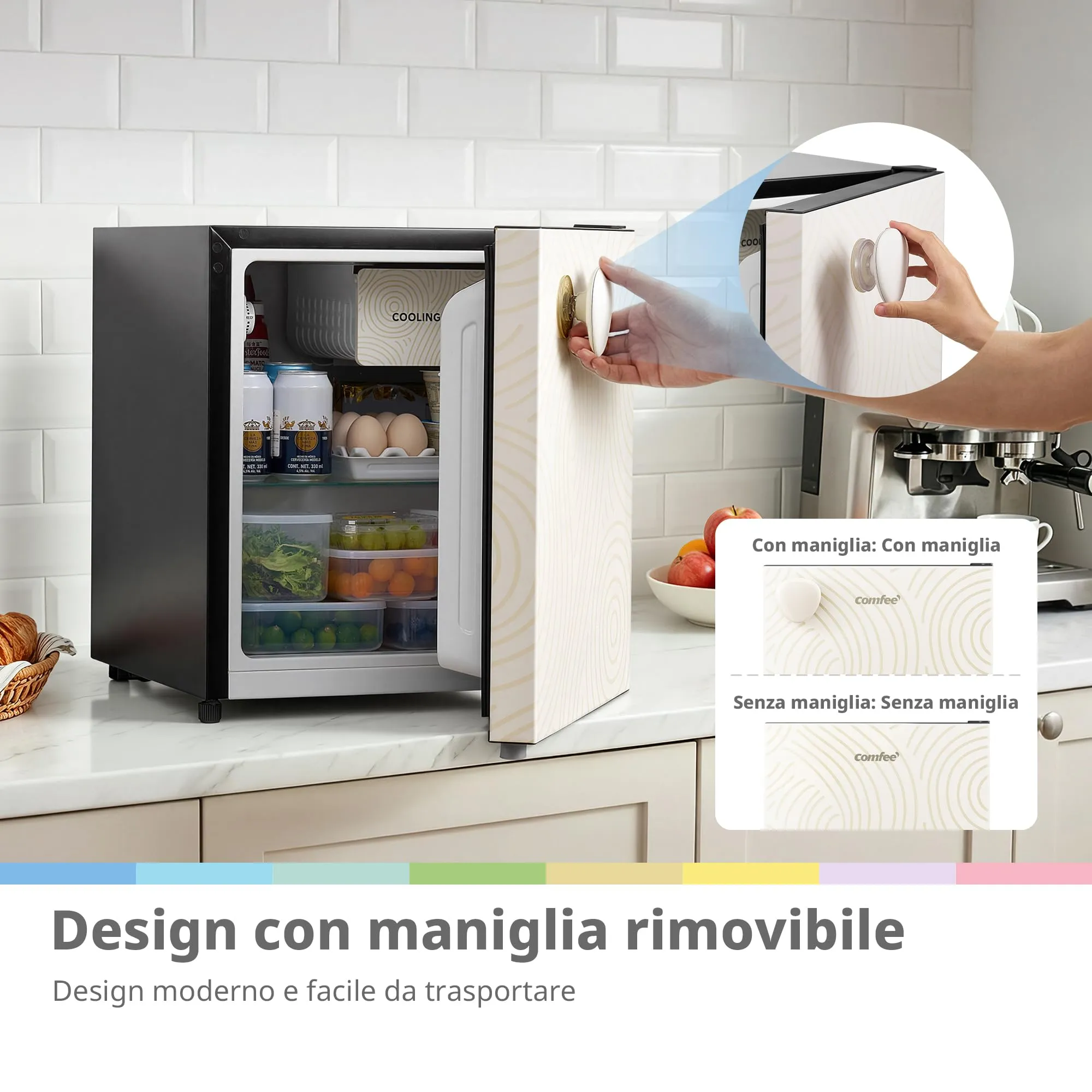 COMFEE' Mini Frigorifero 43L con Maniglia Removibile - immagine 4