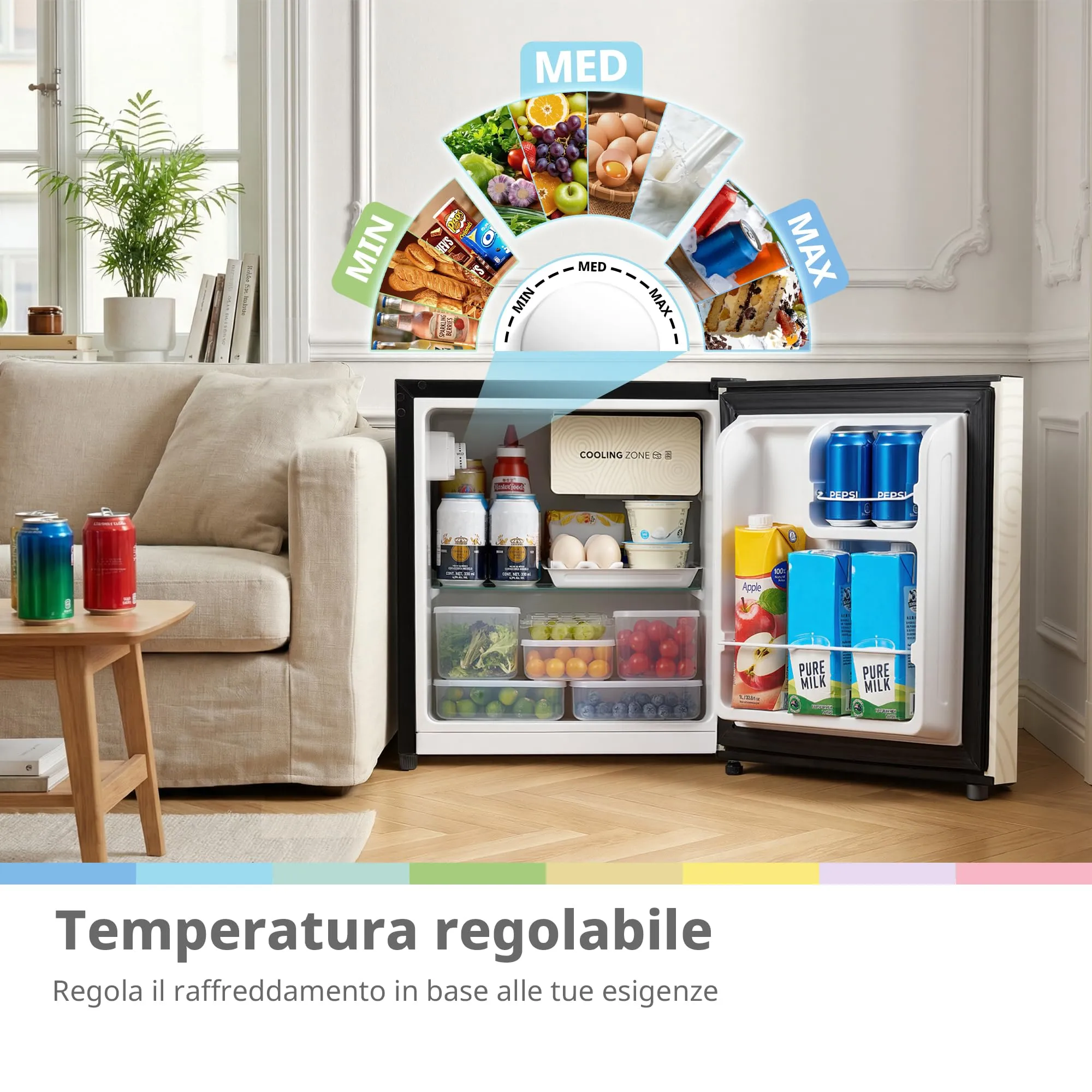 COMFEE' Mini Frigorifero 43L con Maniglia Removibile - immagine 6
