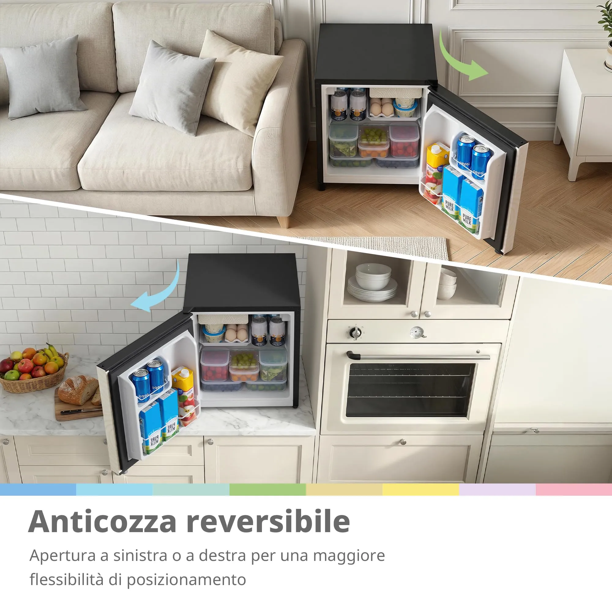 COMFEE' Mini Frigorifero 43L con Maniglia Removibile - immagine 8