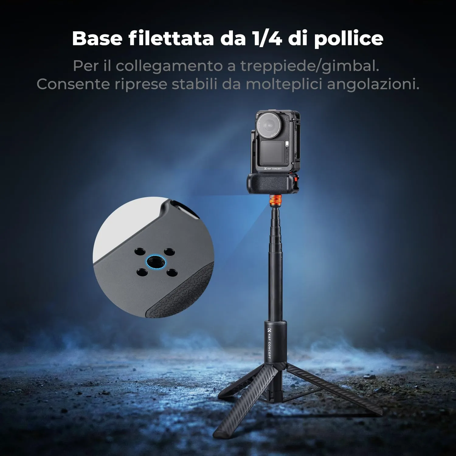 K&F Concept Kit Impugnatura con Gabbia per DJI Osmo Action 6 - immagine 5