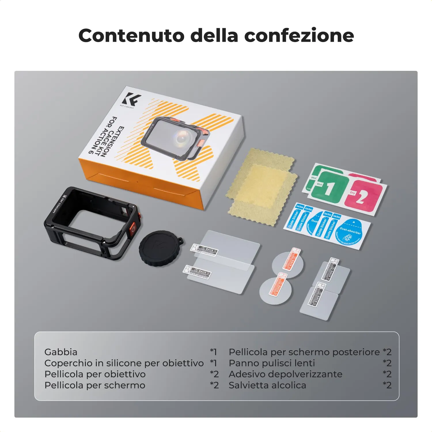 K&F Concept Cage and Screen Protector for DJI Osmo Action 6 - immagine 8