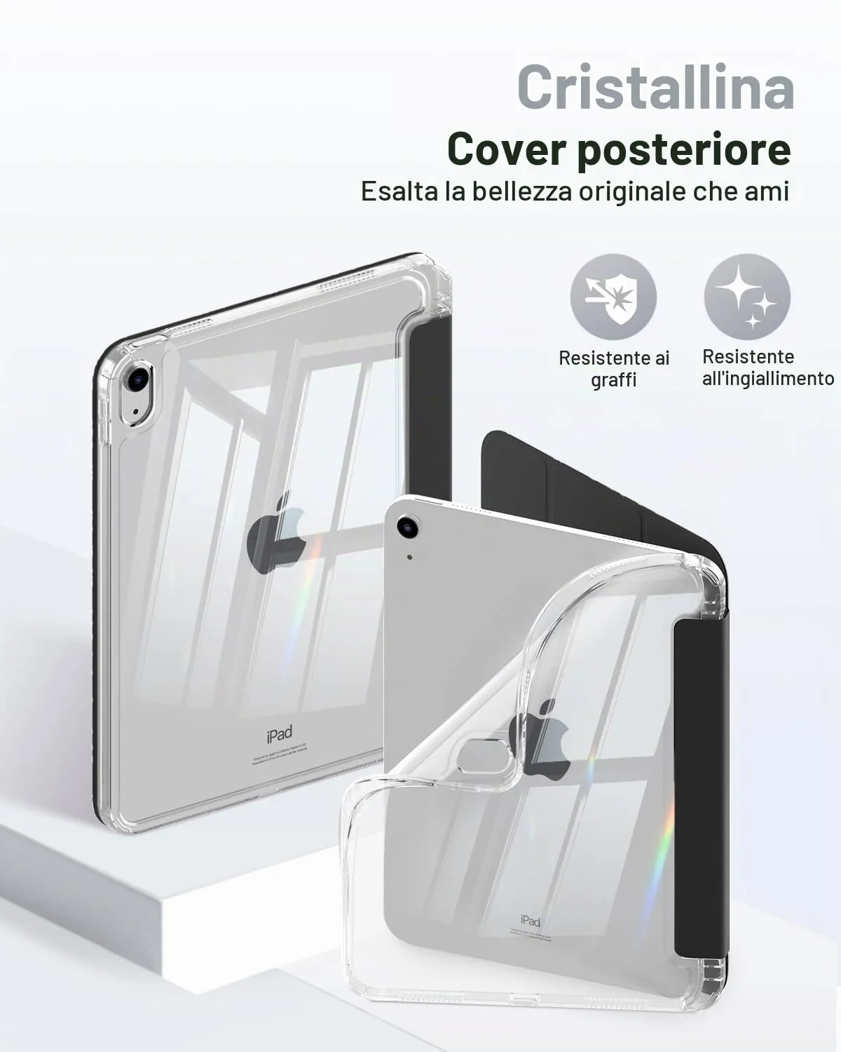 MoKo Cover for iPad 11th Gen 11" (2025) and 10th Gen 10.9" (2022), Notebook Black - immagine 3