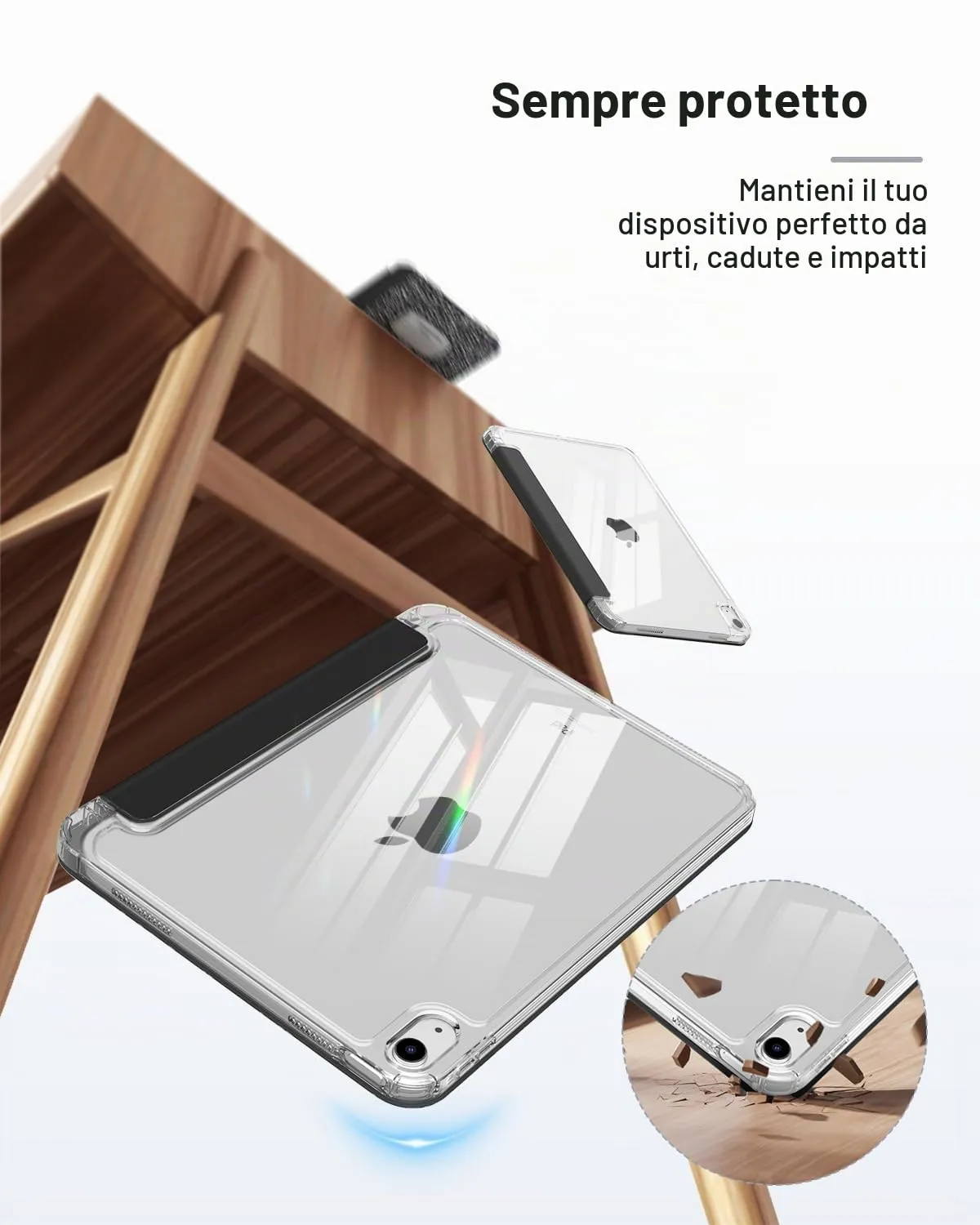 MoKo Cover for iPad 11th Gen 11" (2025) and 10th Gen 10.9" (2022), Notebook Black - immagine 4