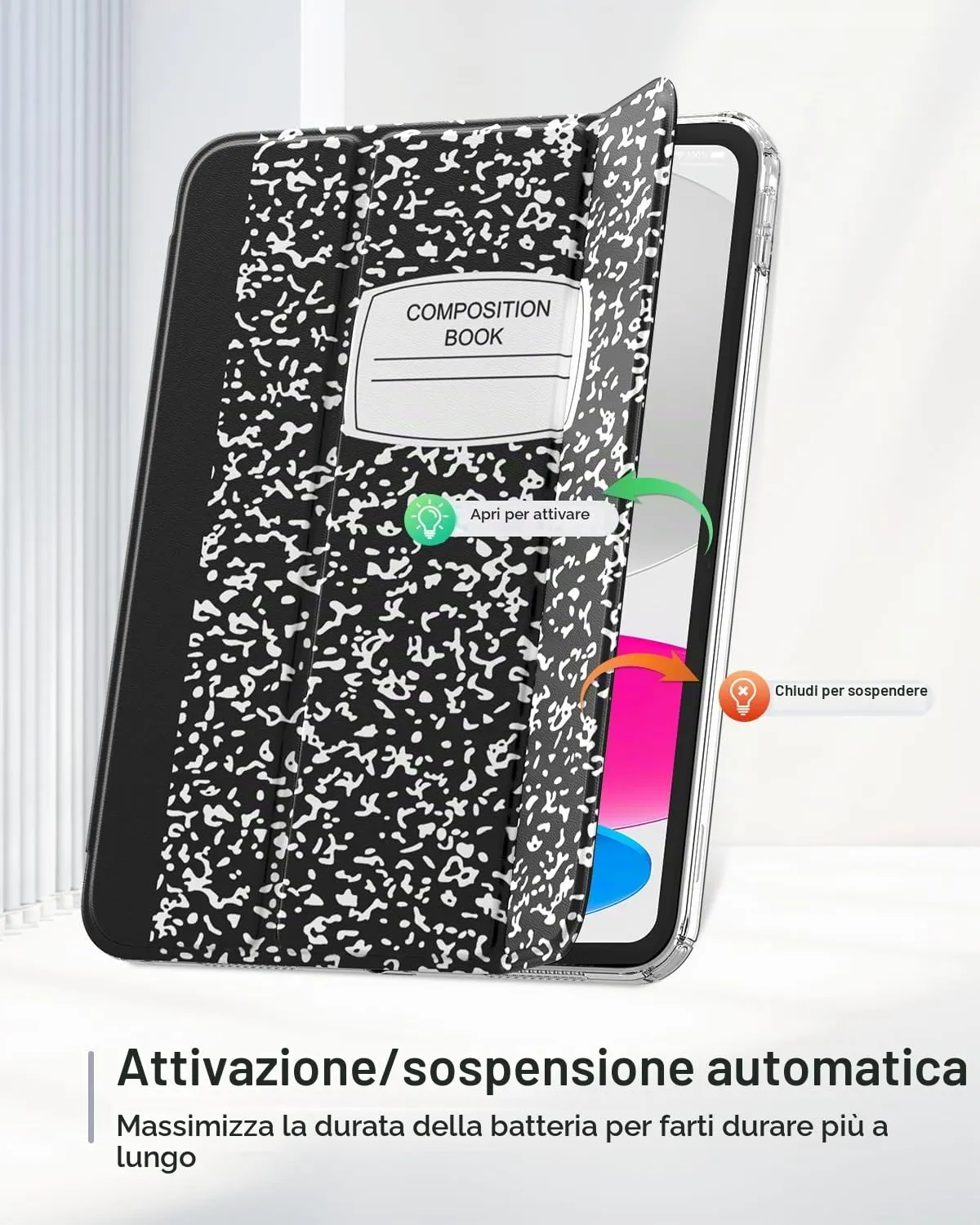 MoKo Cover for iPad 11th Gen 11" (2025) and 10th Gen 10.9" (2022), Notebook Black - immagine 7