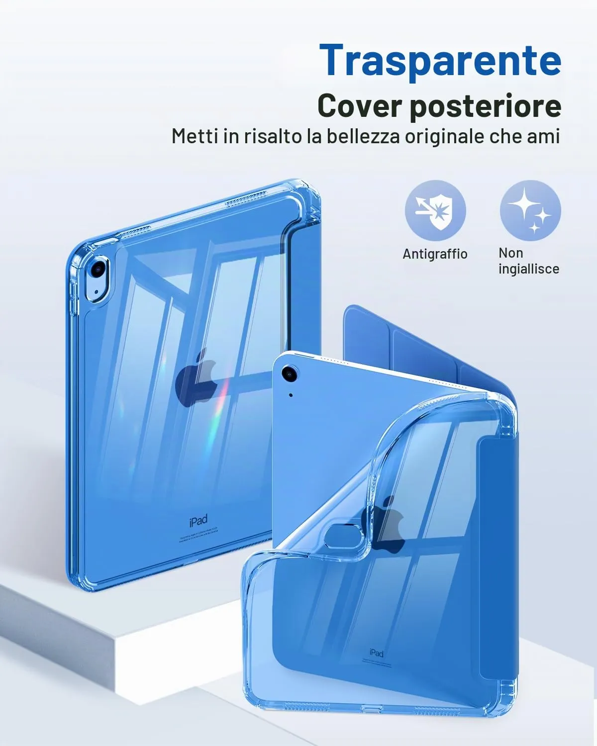 MoKo Custodia per iPad 11ª Gen 11" e iPad 10ª Gen 10,9" (A16), Blu Cobalto - immagine 3