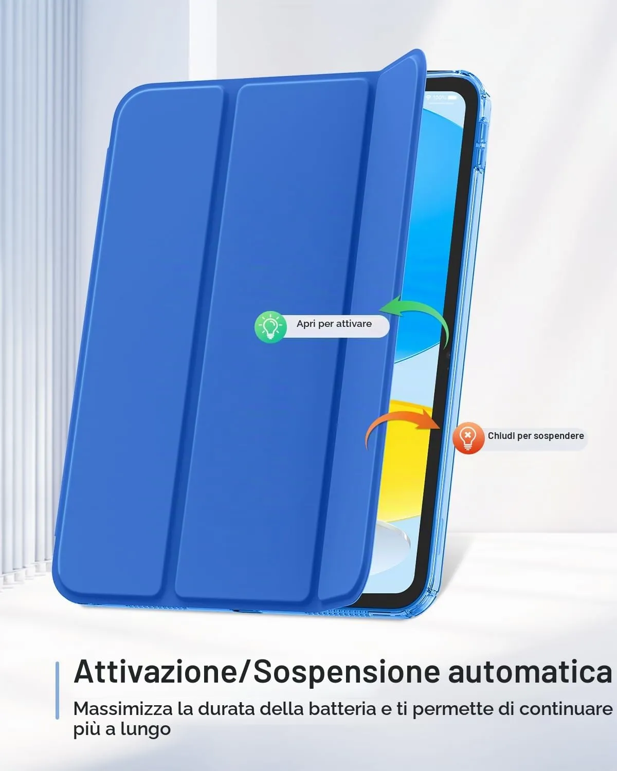 MoKo Custodia per iPad 11ª Gen 11" e iPad 10ª Gen 10,9" (A16), Blu Cobalto - immagine 7