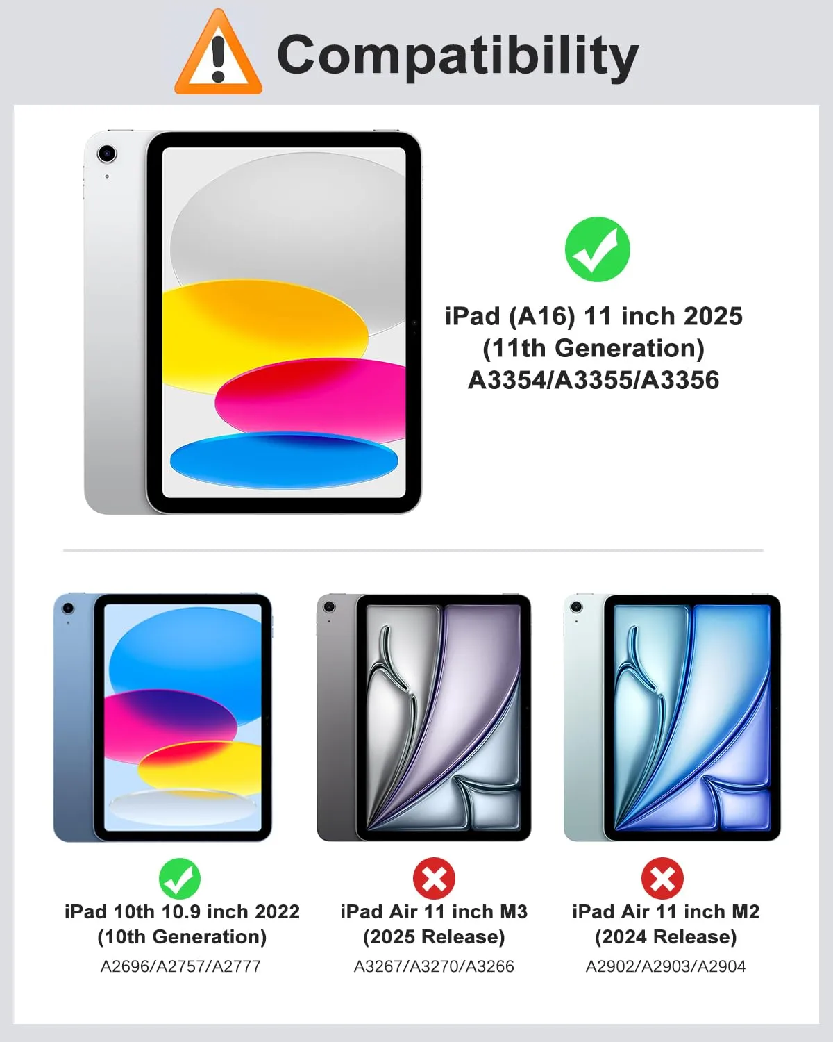 MoKo Cover for iPad 11th Gen 11" and 10th Gen 10.9", Bianco Glitterato Argento - immagine 2