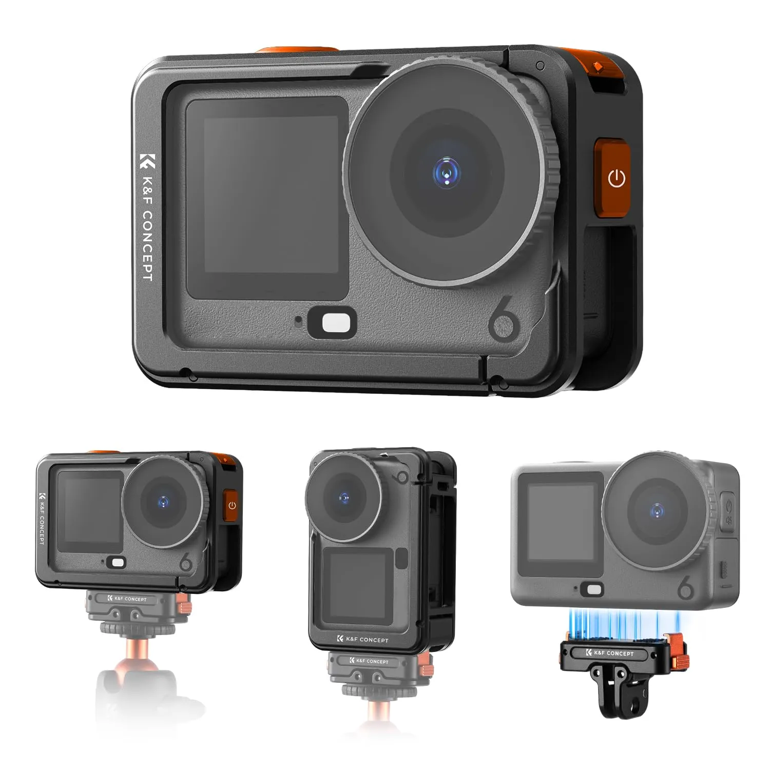 K&F CONCEPT Gabbia protettiva in alluminio con adattatore magnetico per DJI Osmo Action 6 - immagine 1