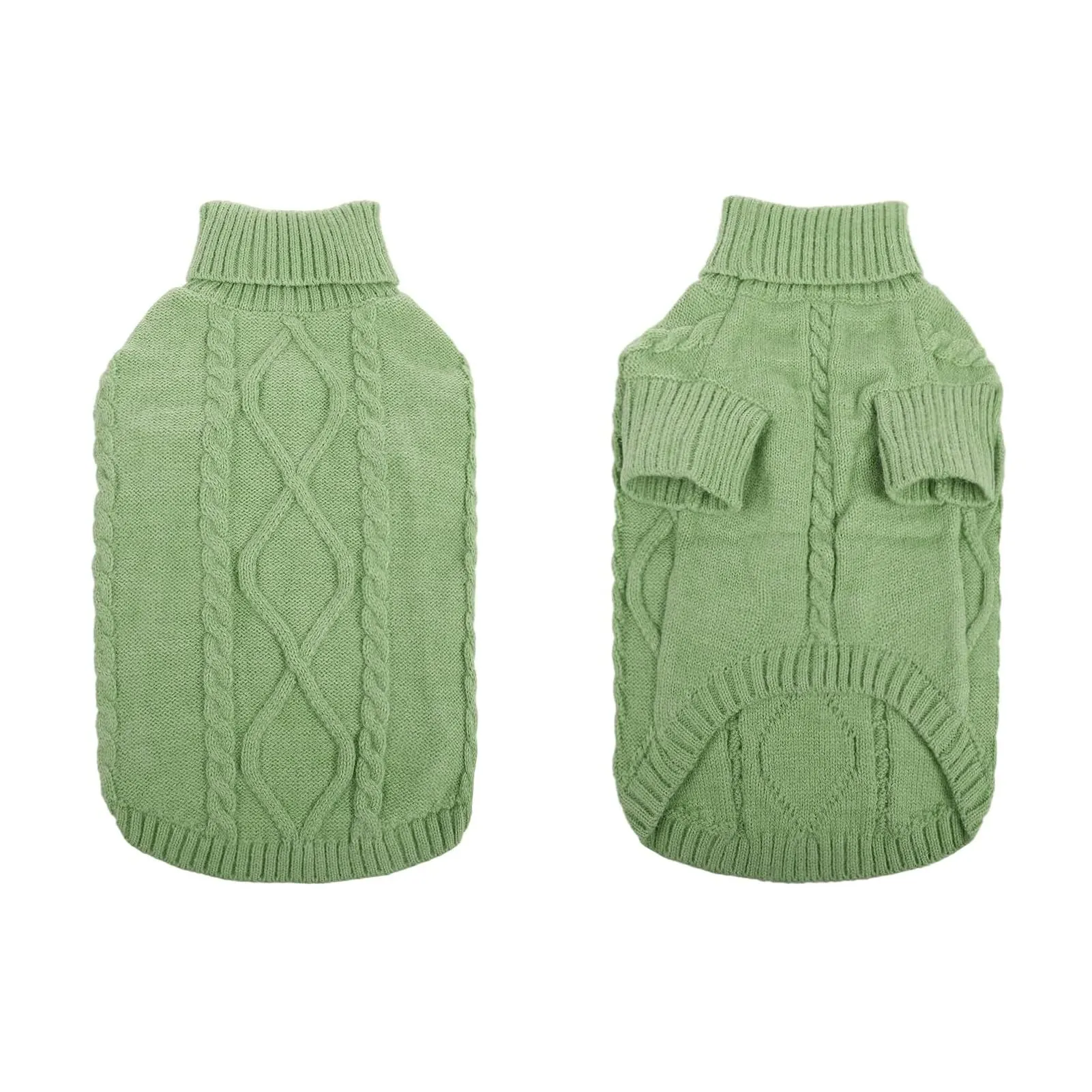 Queenmore Maglione Caldo a Collo Alto per Cani, Taglia Media, Verde - immagine 8