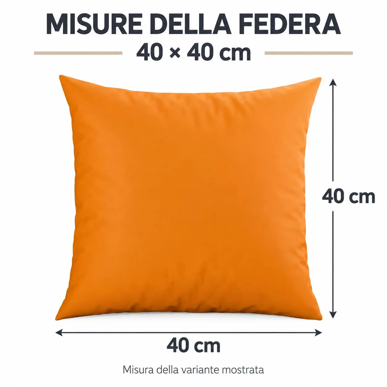 PETTI Artigiani Italiani Coppia di Federe Cuscino 40x40 cm in Microfibra Double Face Arancione Giallo, Set di 2 - immagine 4