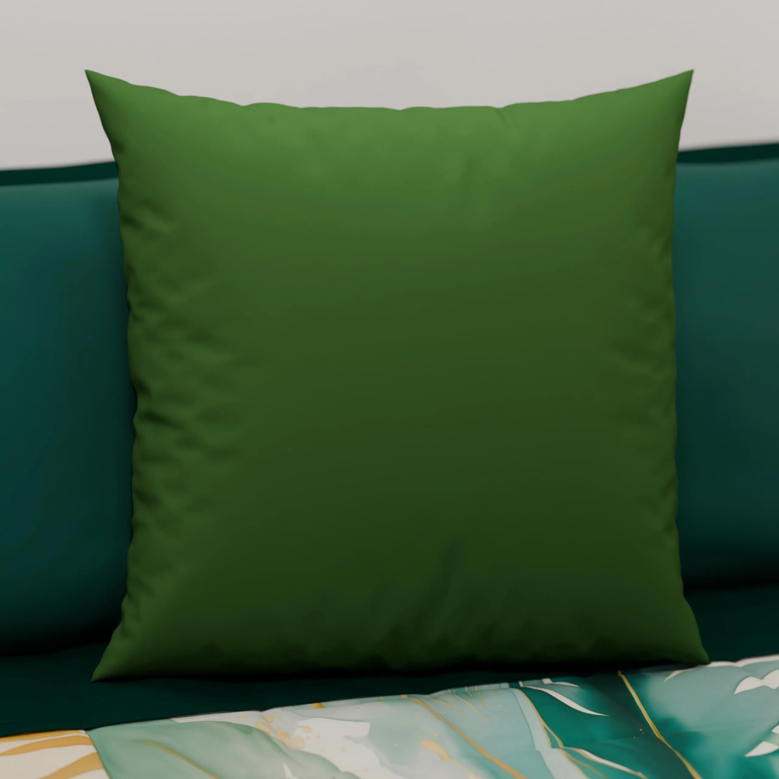 PETTI Artigiani Italiani - Set 2 Federe Cuscino 70x40 cm in Microfibra Double Face, Verde Oliva Smeraldo - immagine 3
