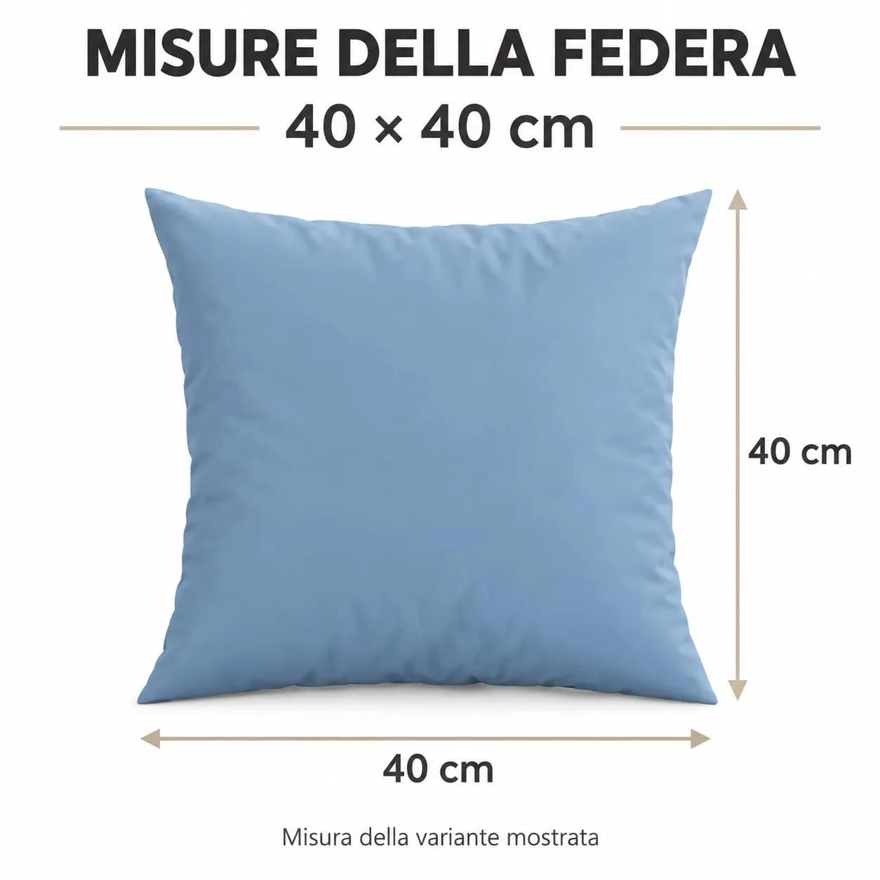 PETTI Artigiani Italiani Coppia di Federe Cuscino 40x40 cm in Microfibra Double Face Celeste Giallo, Set 2 - immagine 4