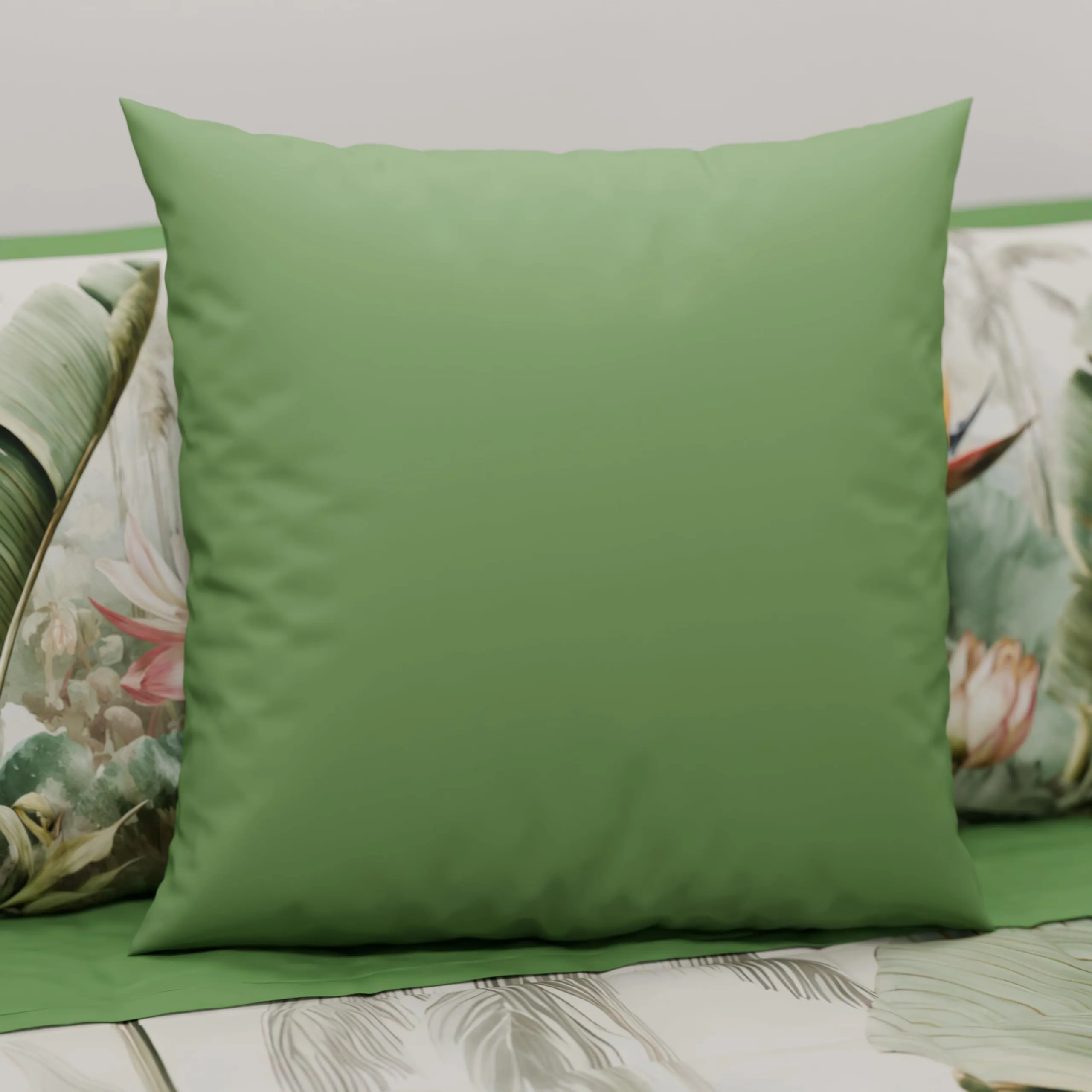 PETTI Artigiani Italiani Coppia di Federe Cuscino 35x35 cm in Microfibra Verde Oliva, Set di 2 - immagine 2